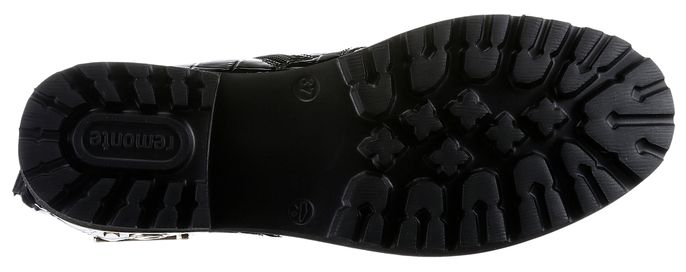 Remonte Schnürstiefelette, Blockabsatz, Schnürboots im Kroko-Look, Innenreißverschluss