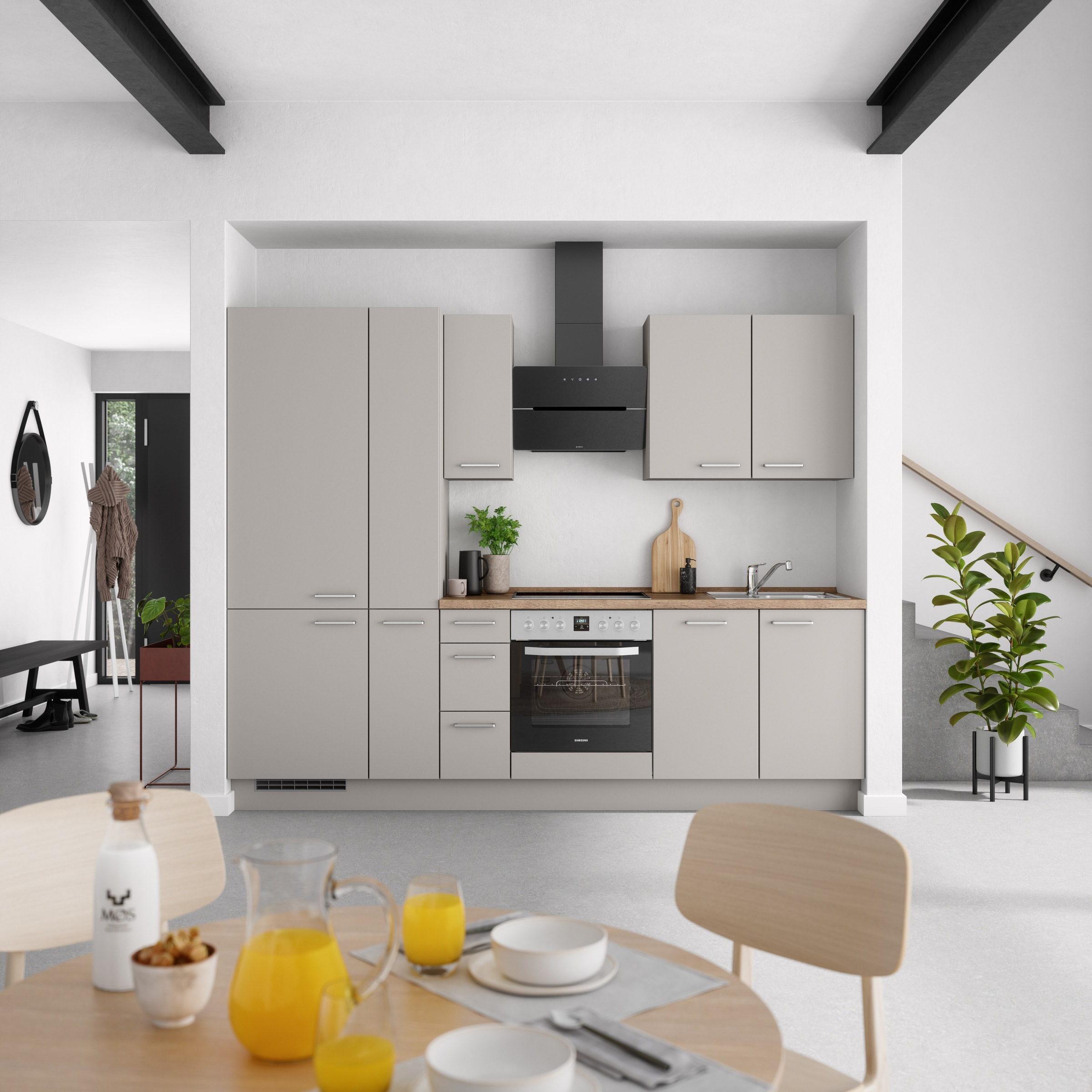 nobilia® Küchenzeile »"Touch II"«, vormontiert, Ausrichtung wählbar, Breite 270 cm, wahlw. mit E-Geräten