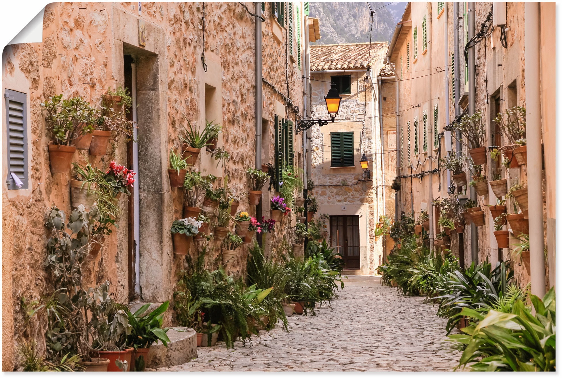 Artland Wandbild »Altstadtgasse in Valldemossa, Mallorca«, Mallorca, (1 St.),  als Alubild, Leinwandbild, Wandaufkleber oder Poster in versch. Größen  kaufen | BAUR