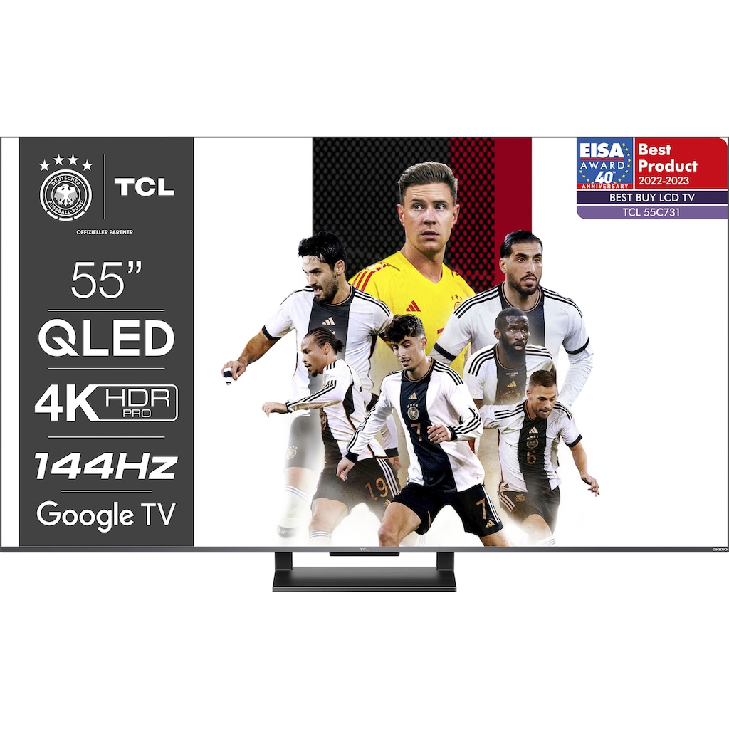 TCL QLED-Fernseher »55C731X2«, 139 cm/55 Zoll, 4K Ultra HD, Smart-TV-Google TV