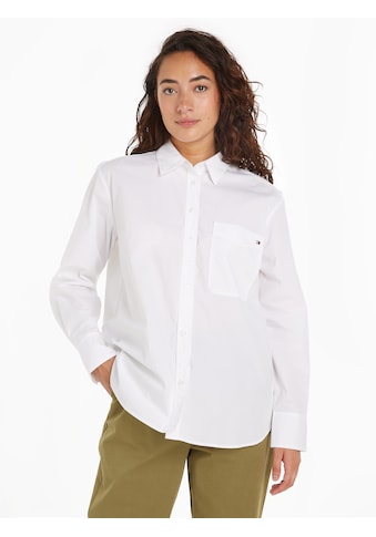 Hemdbluse »SOLID COTTON EASY FIT SHIRT«, mit Brusttasche