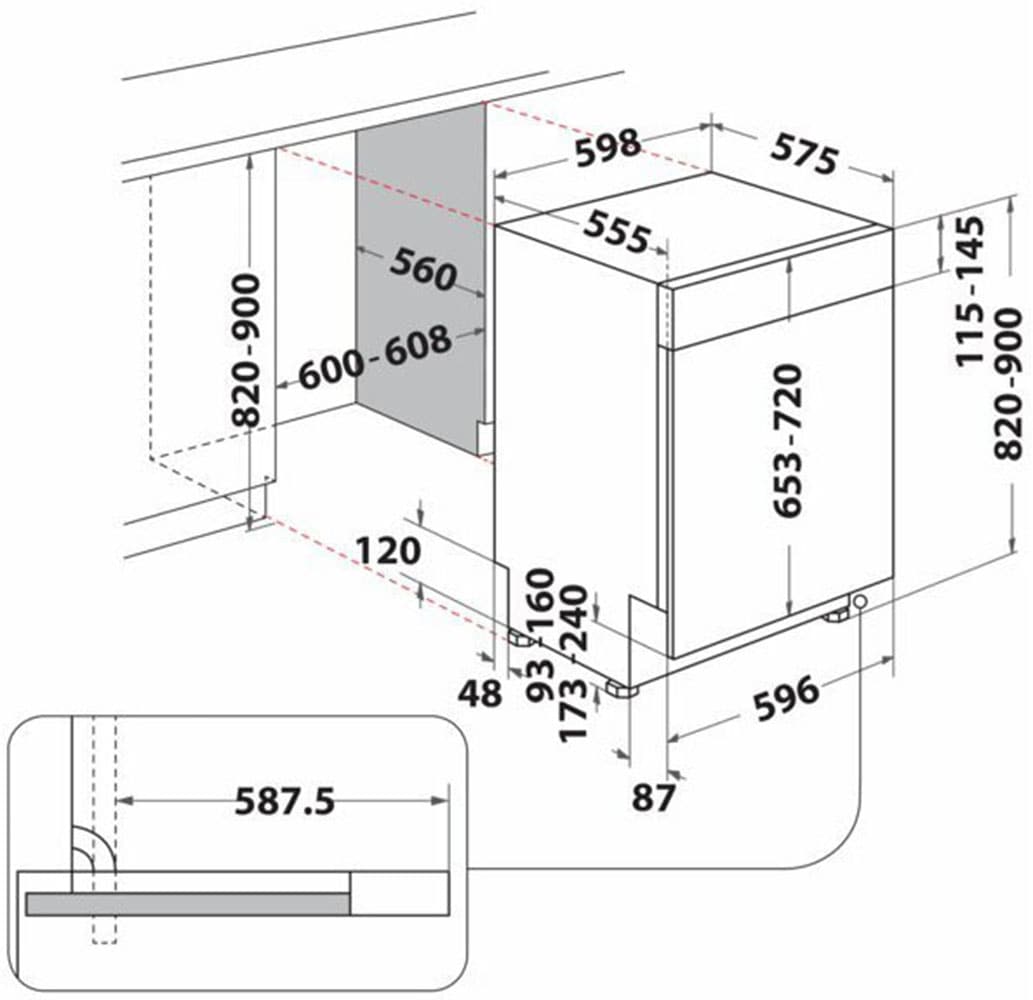 BAUKNECHT teilintegrierbarer Geschirrspüler »OBBC Ecostar2 5320« 8,9 l 14 tlg. Maßgedecke Glass Care – schonende Reinigung für empfindliche Gläser