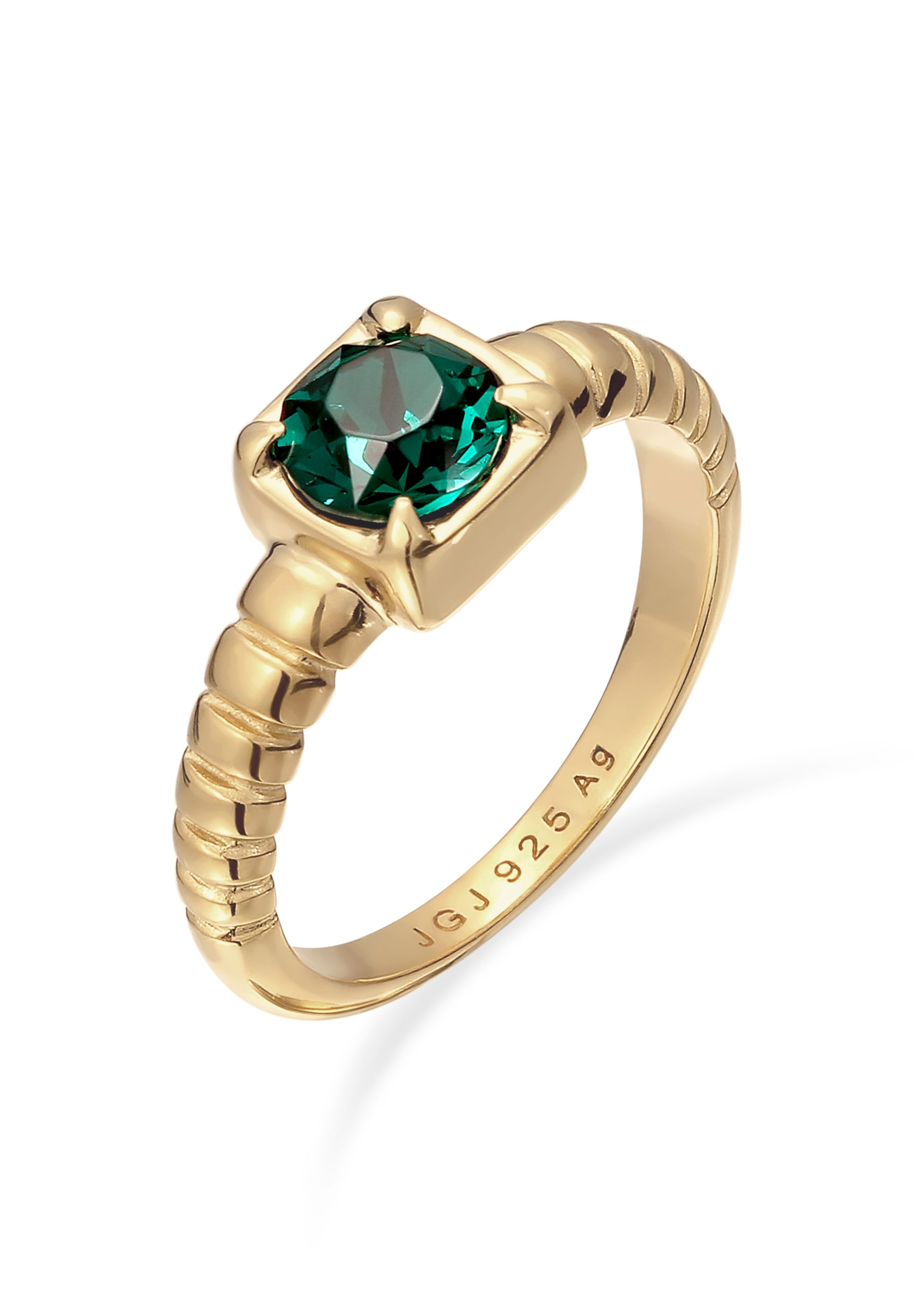 "Silberring ELLI ""Ring Kristalle von Swarovski Weiß 925 Sterling Silber"" Gr. 52, gold, Fingerringe, Damen, 52, Silber 925 (Sterlingsilber)