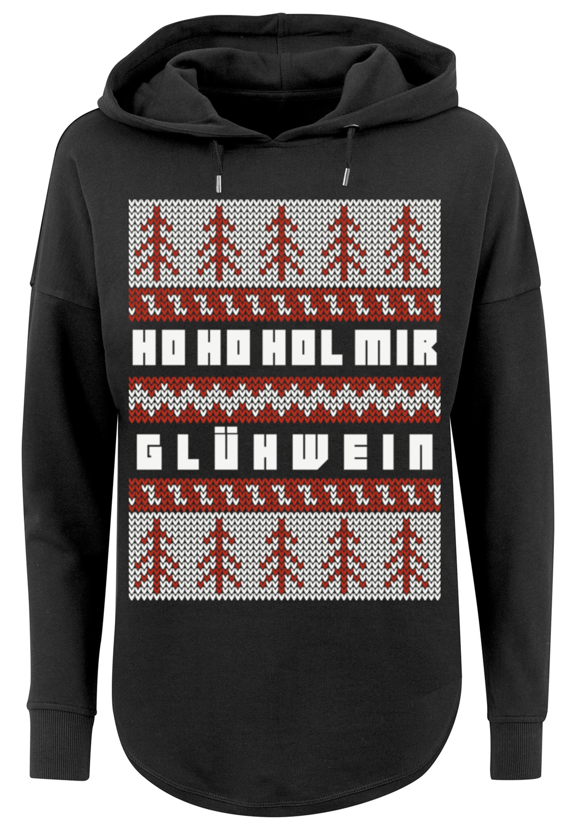 F4NT4STIC Kapuzenpullover »Ho Ho Hol mir Glühwein Weihnachten«, Print