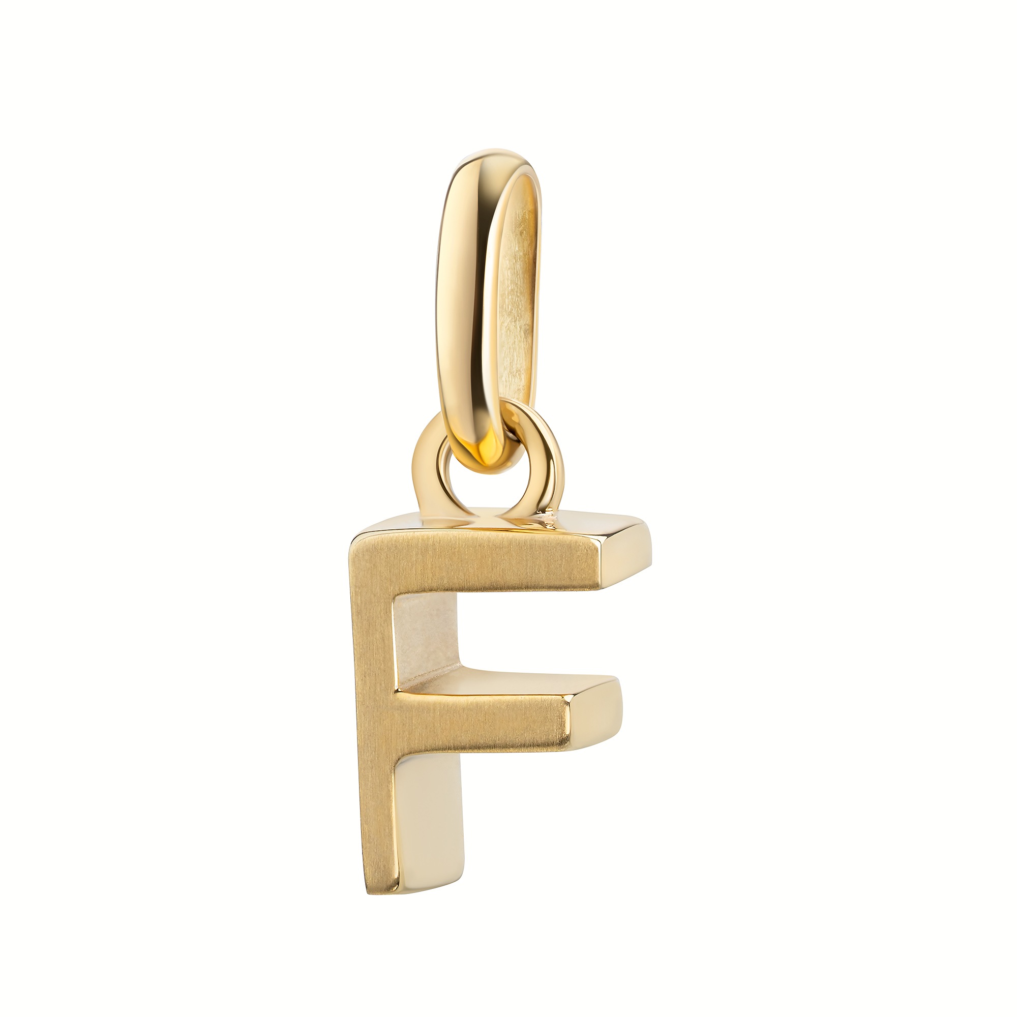 FIRETTI Damen Kettenanhänger "Schmuck Geschenk Gold 333 Halsschmuck Anhänger Buchstabe Alphabet", F, Gelbgold 333, 0,83 ggelbgoldfarben, Gelbgold