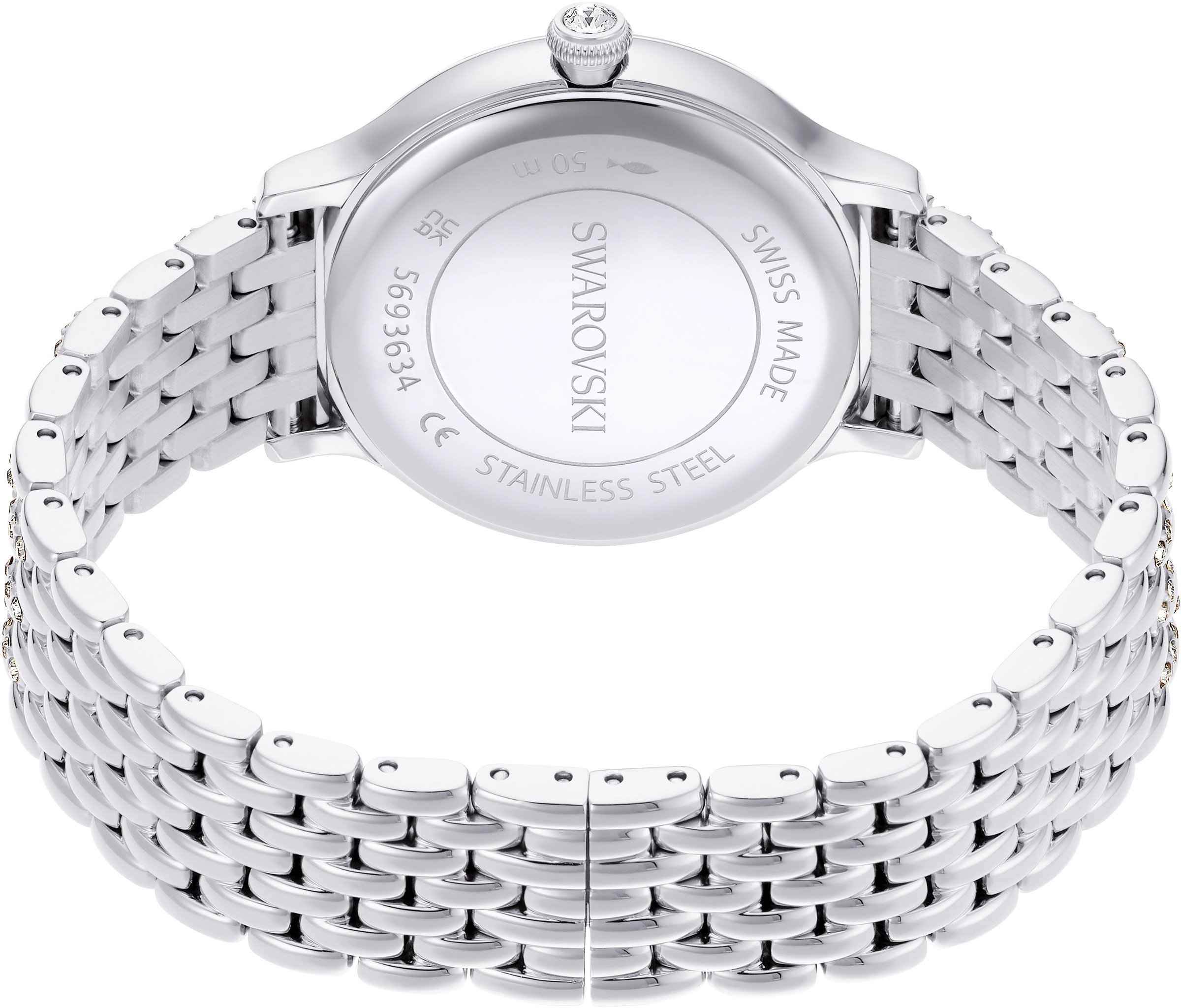 Swarovski Quarzuhr »IMBER«, Armbanduhr, Damenuhr, Swiss Made, Edelstahlarmband, analog