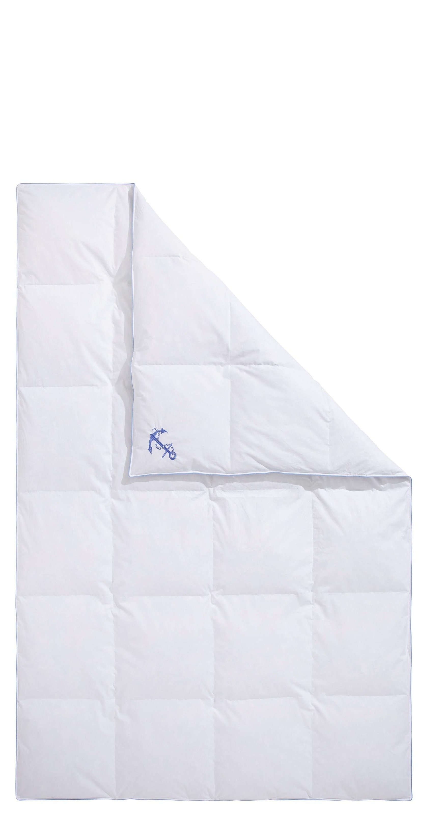 RIBECO Federbettdecke "Anker" normal Füllung Federn & Daunen Bezug Baumwoll günstig online kaufen