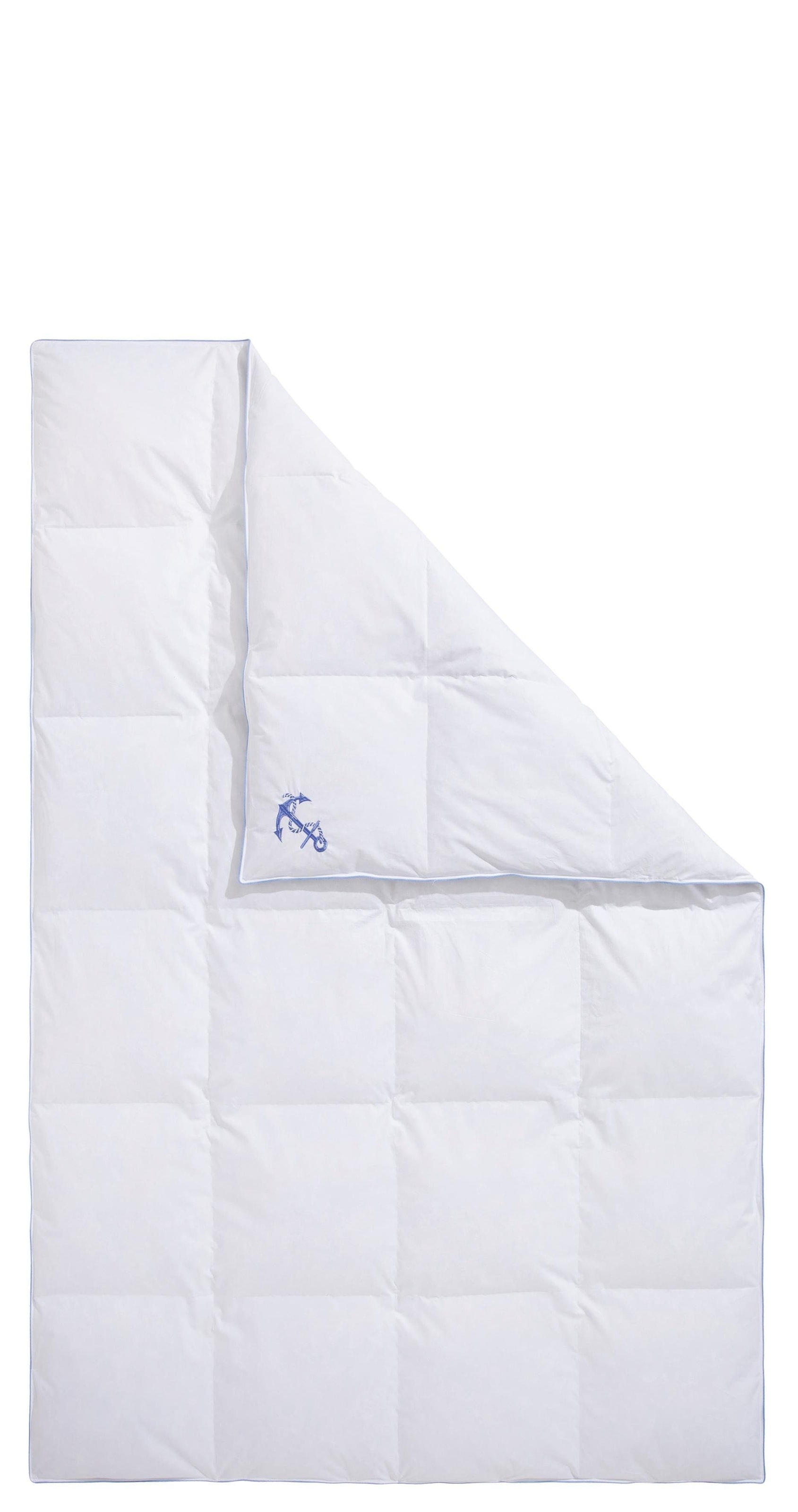 RIBECO Federbettdecke "Anker" normal Füllung Federn & Daunen Bezug Baumwoll günstig online kaufen