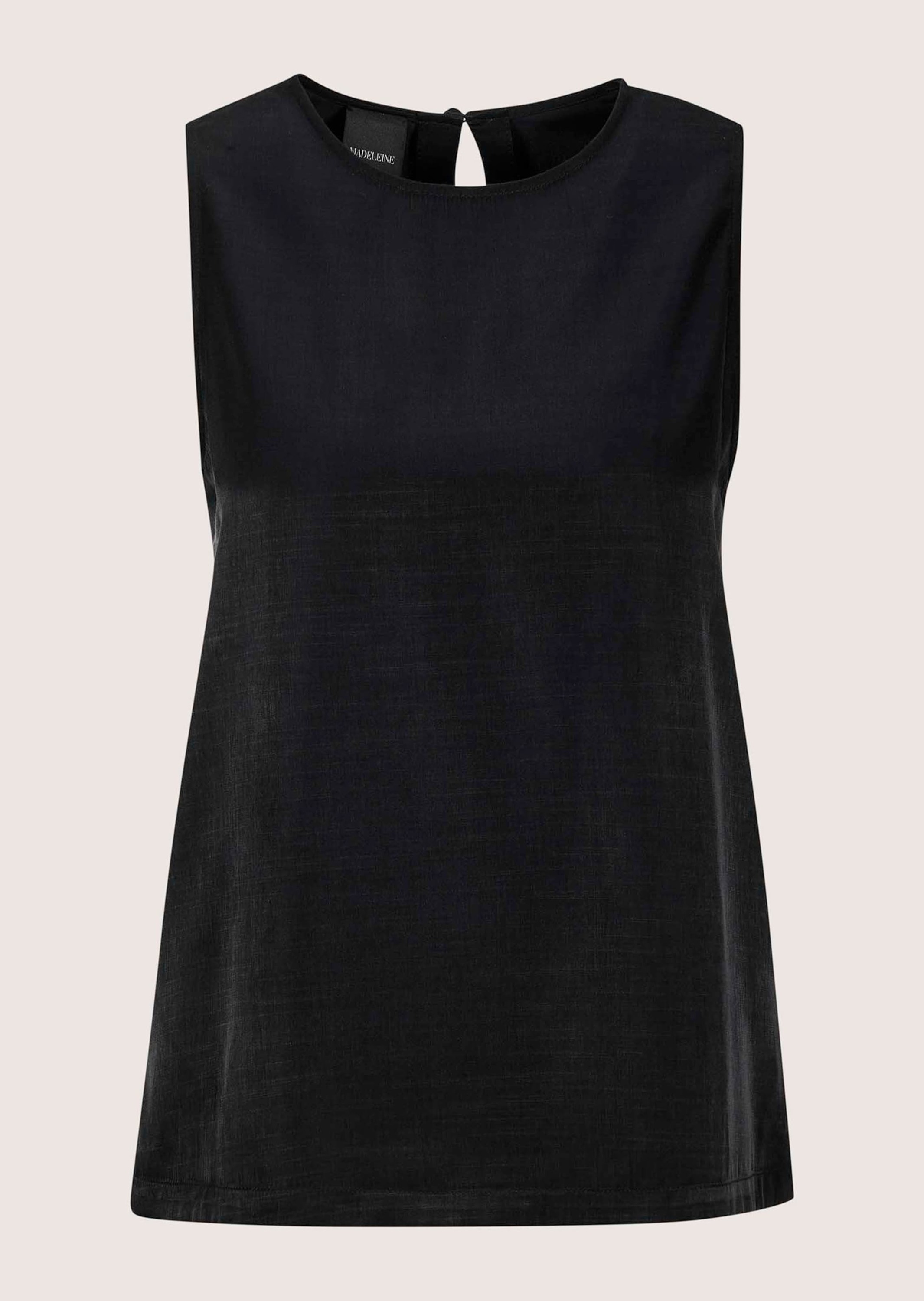 MADELEINE Damen Blusentop "Blusentop Elegantes Businesstop mit Rundhals", schwarz, Gr. 40, Obermaterial: 51% Lyocell CLY. 49% Viskose CV., Blusen