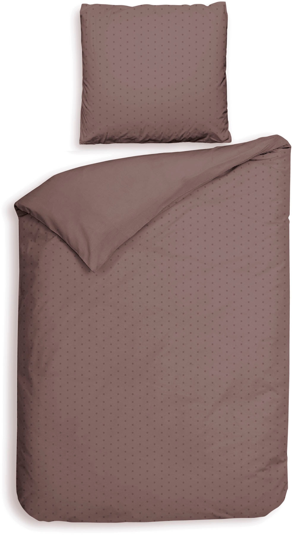 Bettwäsche HECKETT & LANE, rosa, Mako-Satin, Obermaterial: 100% Baumwolle, Bettwäsche, "Punto", gepunktet, 100% Baumwolle ab 135x200 cm.