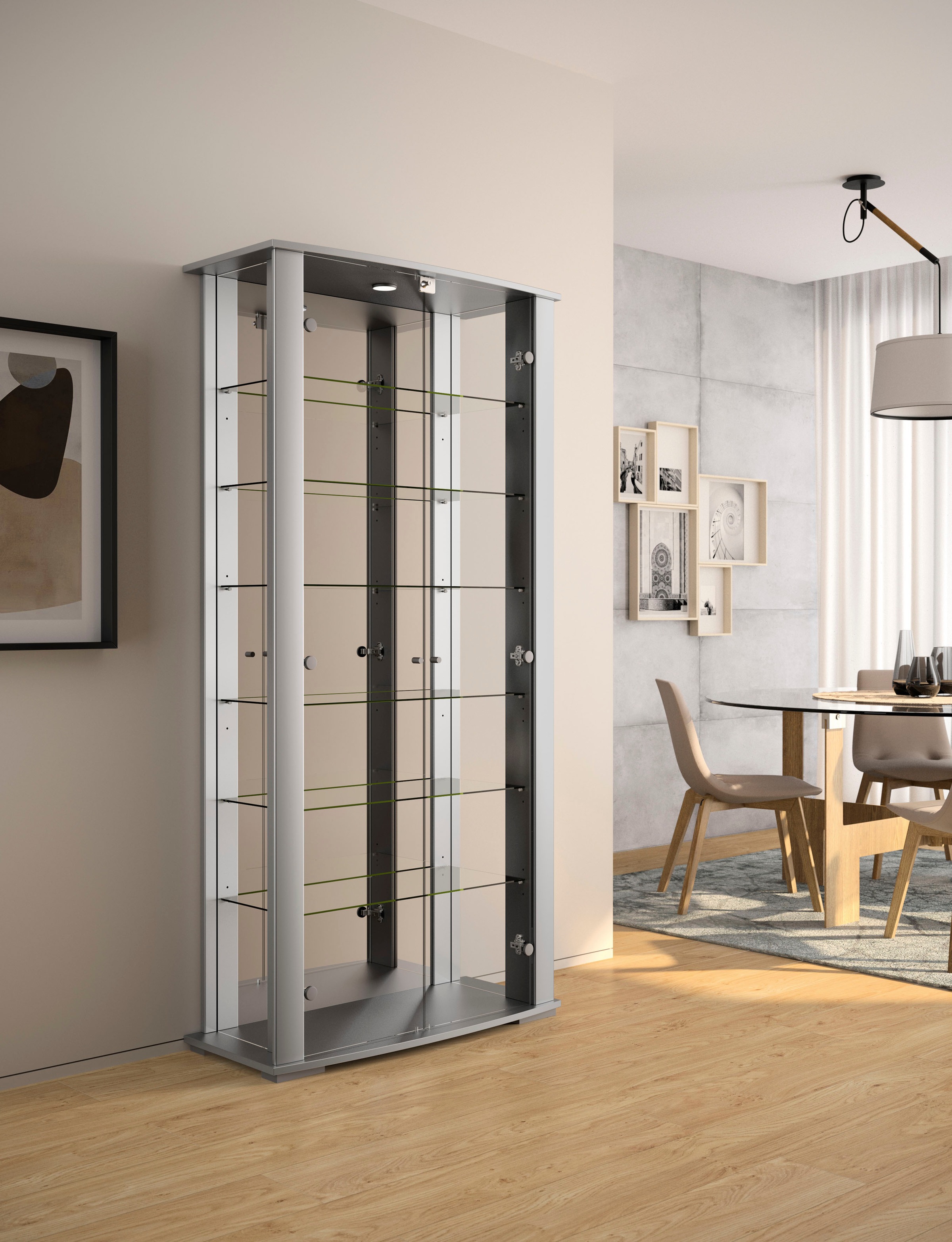 fif möbel Vitrine »STELLA«, Standvitrine/Glasvitrine 2x Glastür,perfekt für Sammler,Sammlervitrine