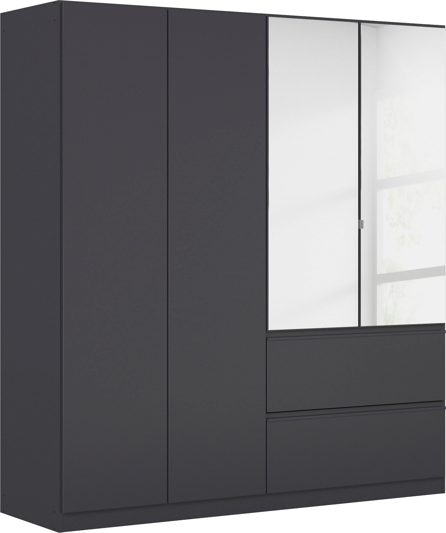 rauch Drehtürenschrank "Kleiderschrank Schrank Garderobe COSTA in den Breiten 91/136/181 cm" in 3 Ausstattungen BASIC/CLASSIC/PREMIUM, mit Spiegel, grifflose Front und Push-to-Open Funktion MADE IN GERMANY