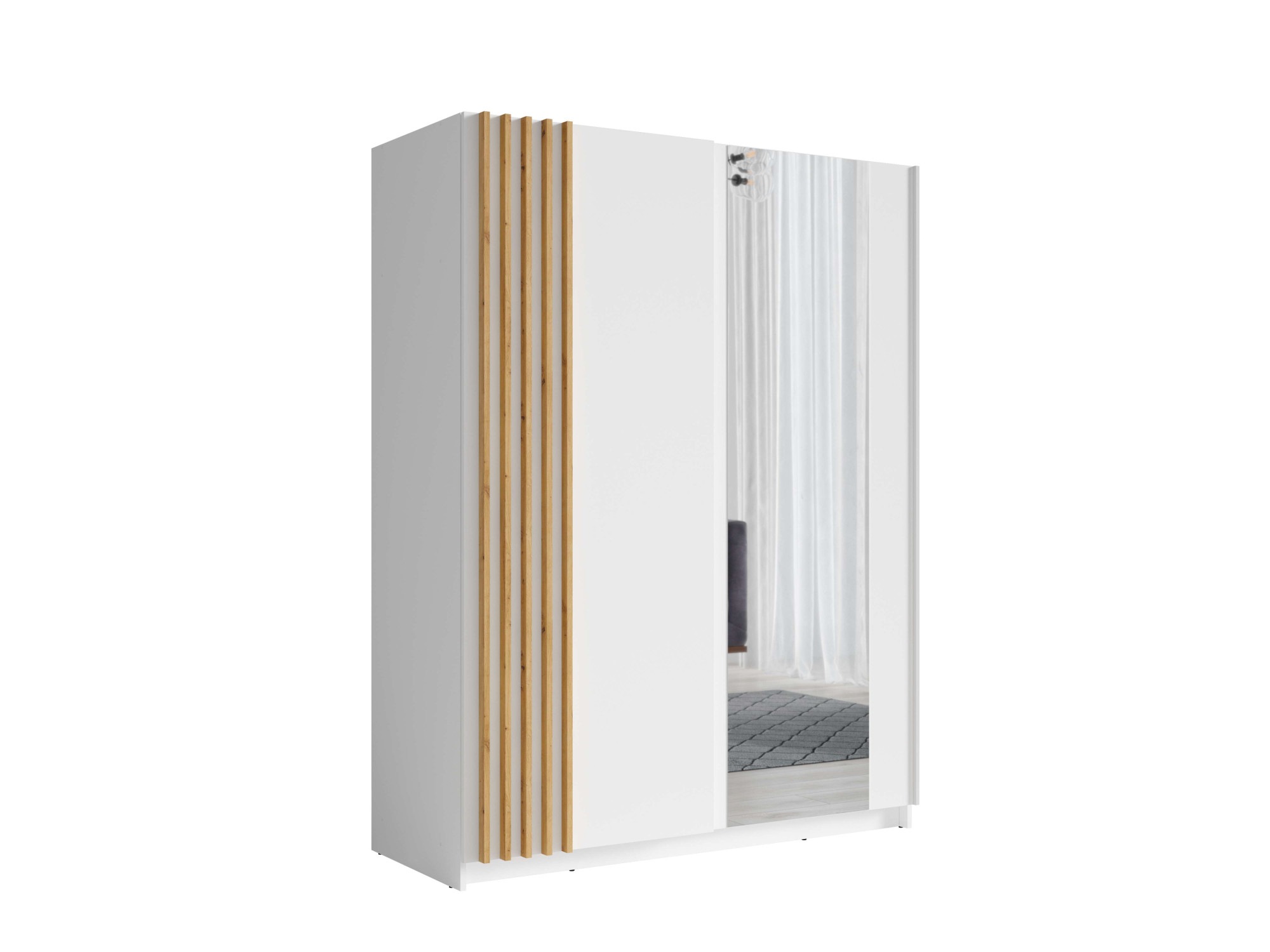 Thumbnail - Home affaire Kleiderschrank "Kleiderschrank Charisy mit 4 Einlegeböden und Kleiderstange", Garderobe mit 2 Schwebetüren ...