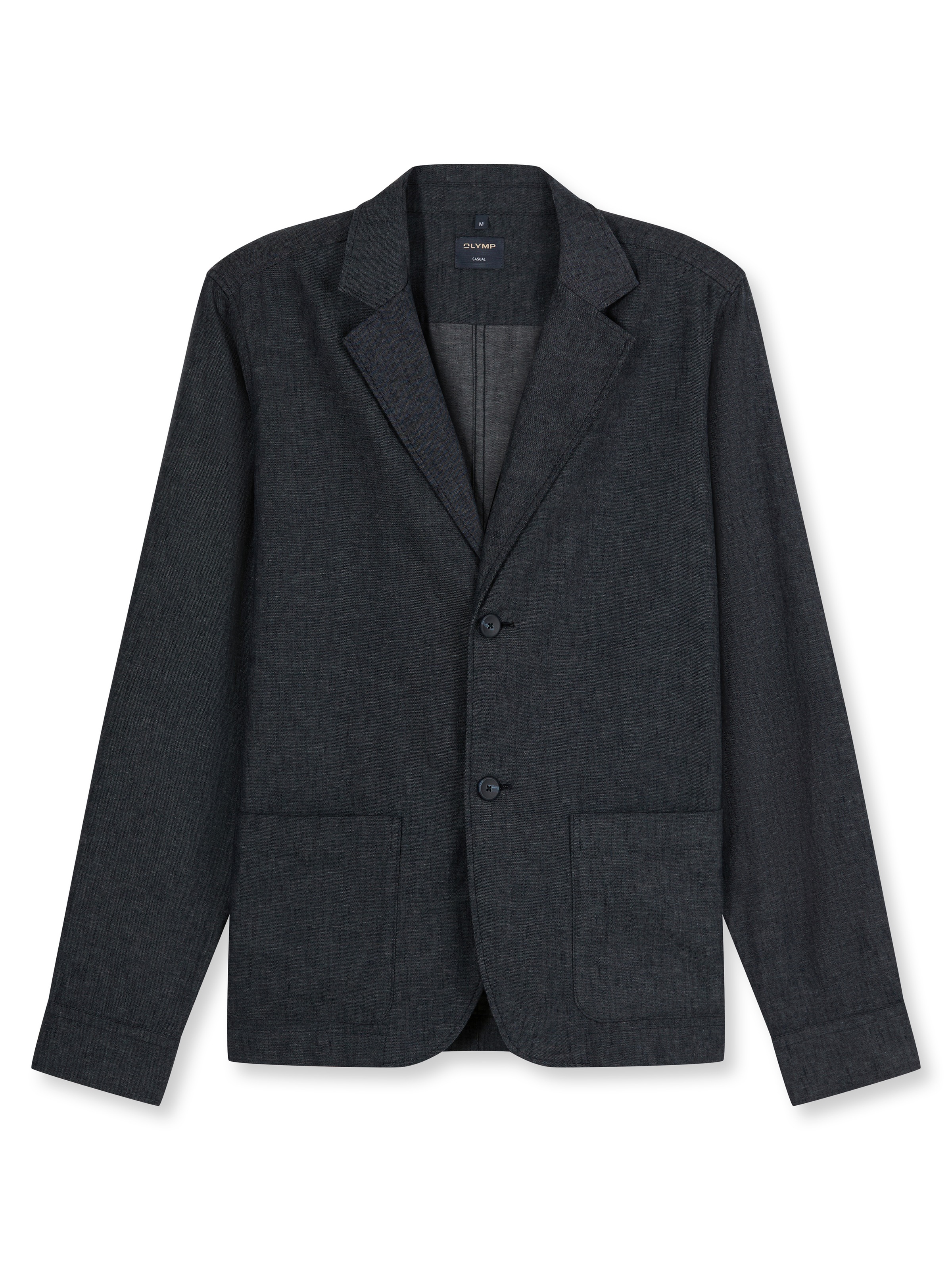 OLYMP Hemdjacke ohne Kapuze meliert und mit Leinen günstig online kaufen