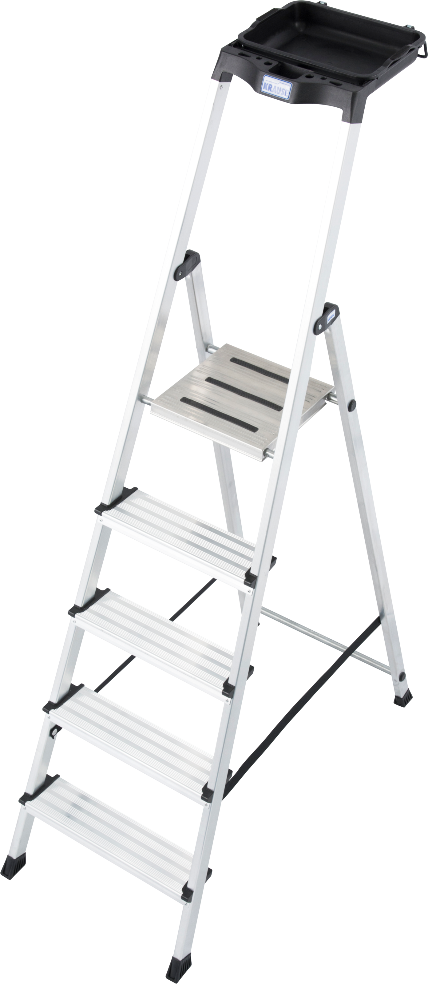 KRAUSE Stehleiter "Secury", 5 Stufen, silber, Leitern