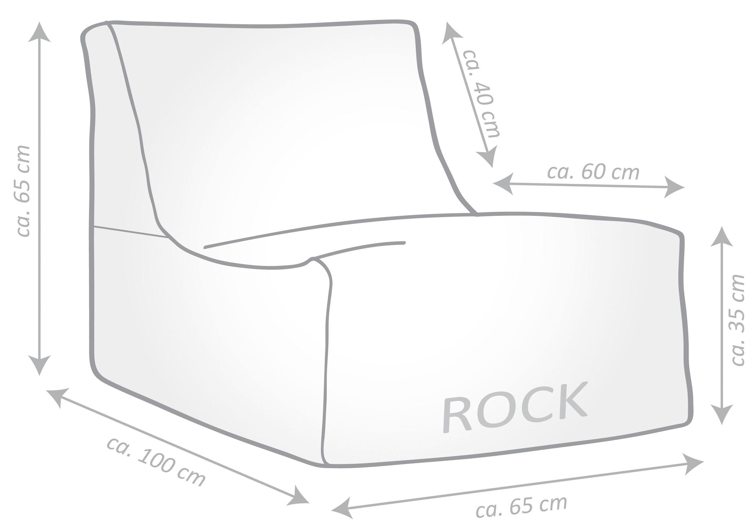 Magma Heimtex Sitzsack »Rock MARLA«, (1 St.)
