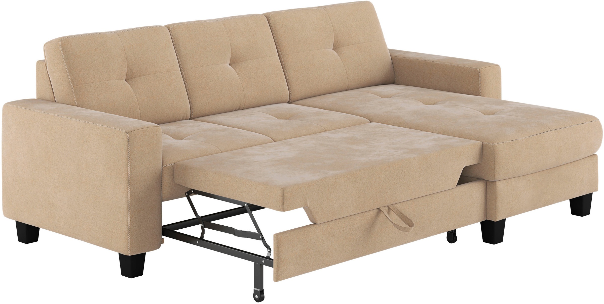 Places of Style Ecksofa »Varese«, wahlweise mit Bettfunktion und Bettkasten