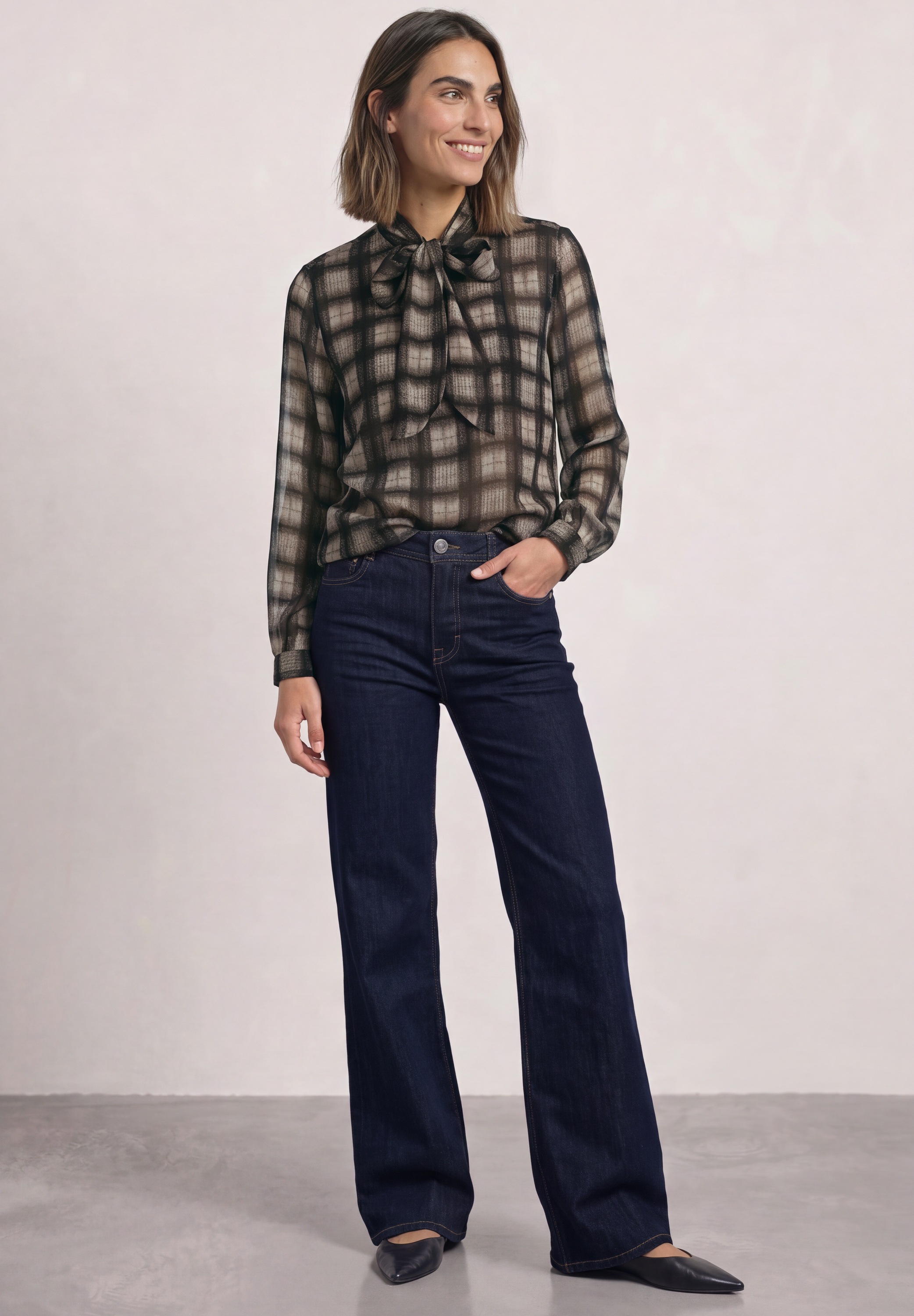STREET ONE Langarmbluse mit allover Print