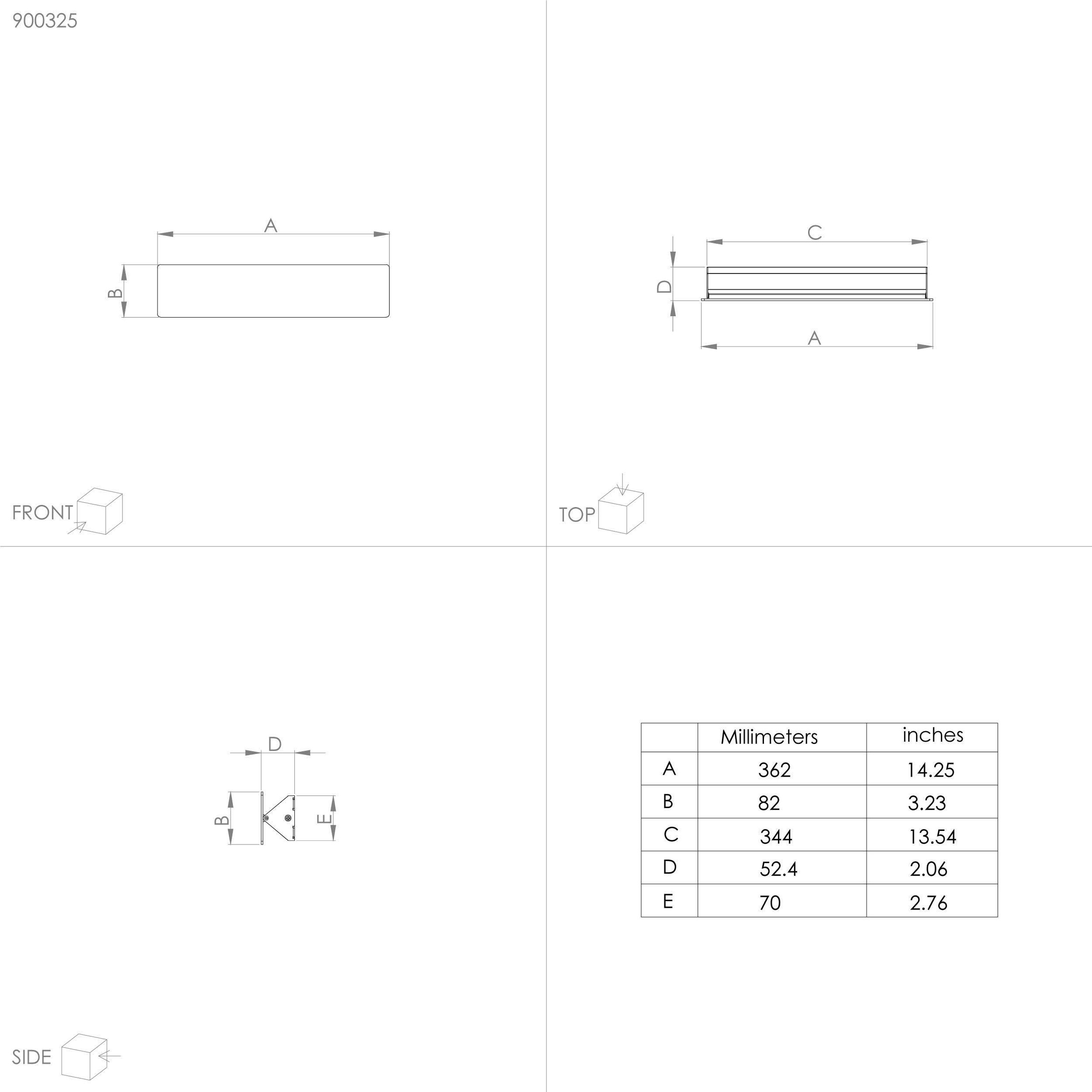 EGLO Wandleuchte »Zubialde Wandlampe, rechteckig, innen, Eiche, Flurlampe, Holz, Metall« LED-Modul 1 Stk. Warmweiß Wand-/Deckenleuchte - L36 x H8 x AL5 cm - schwarz, braun - 12W inkl.