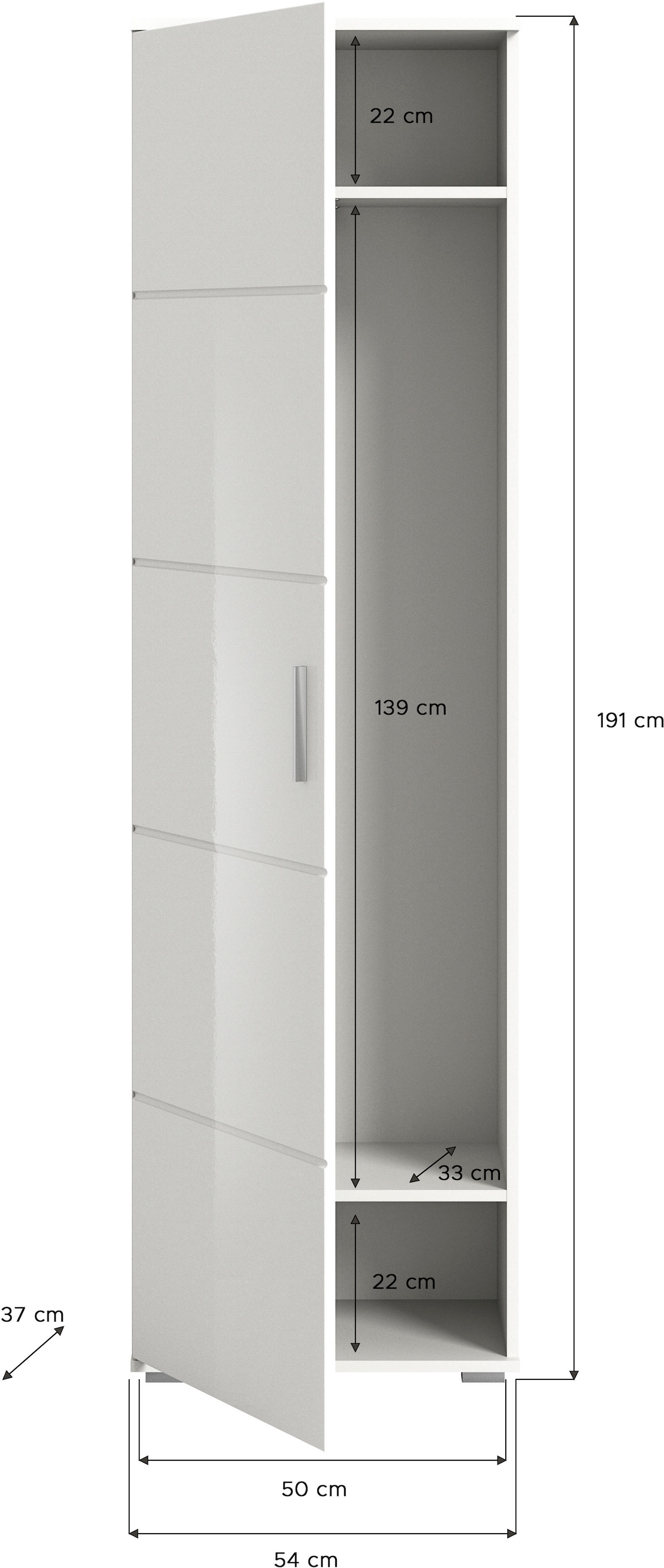 INOSIGN Garderobenschrank »Valge«, Höhe ca. 191 cm | BAUR