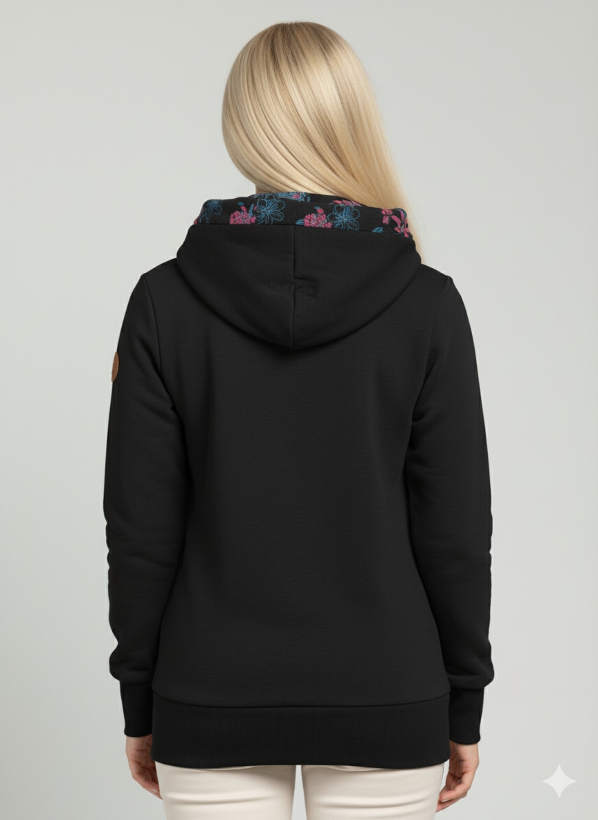 Ragwear Sweatshirt »ANGELLIKA FLOWERS O«, mit asymmetrischem Schalkragen