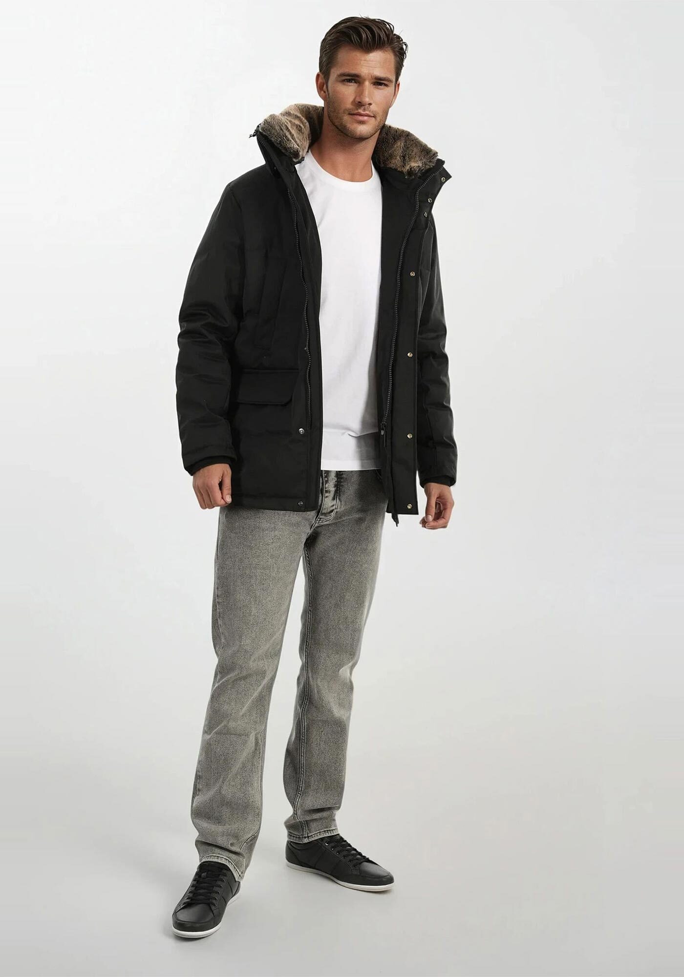 Alessandro Salvarini Winterjacke »ASGiova« Parka mit warmem Kunstfellkragen und hochwertigem Obermaterial