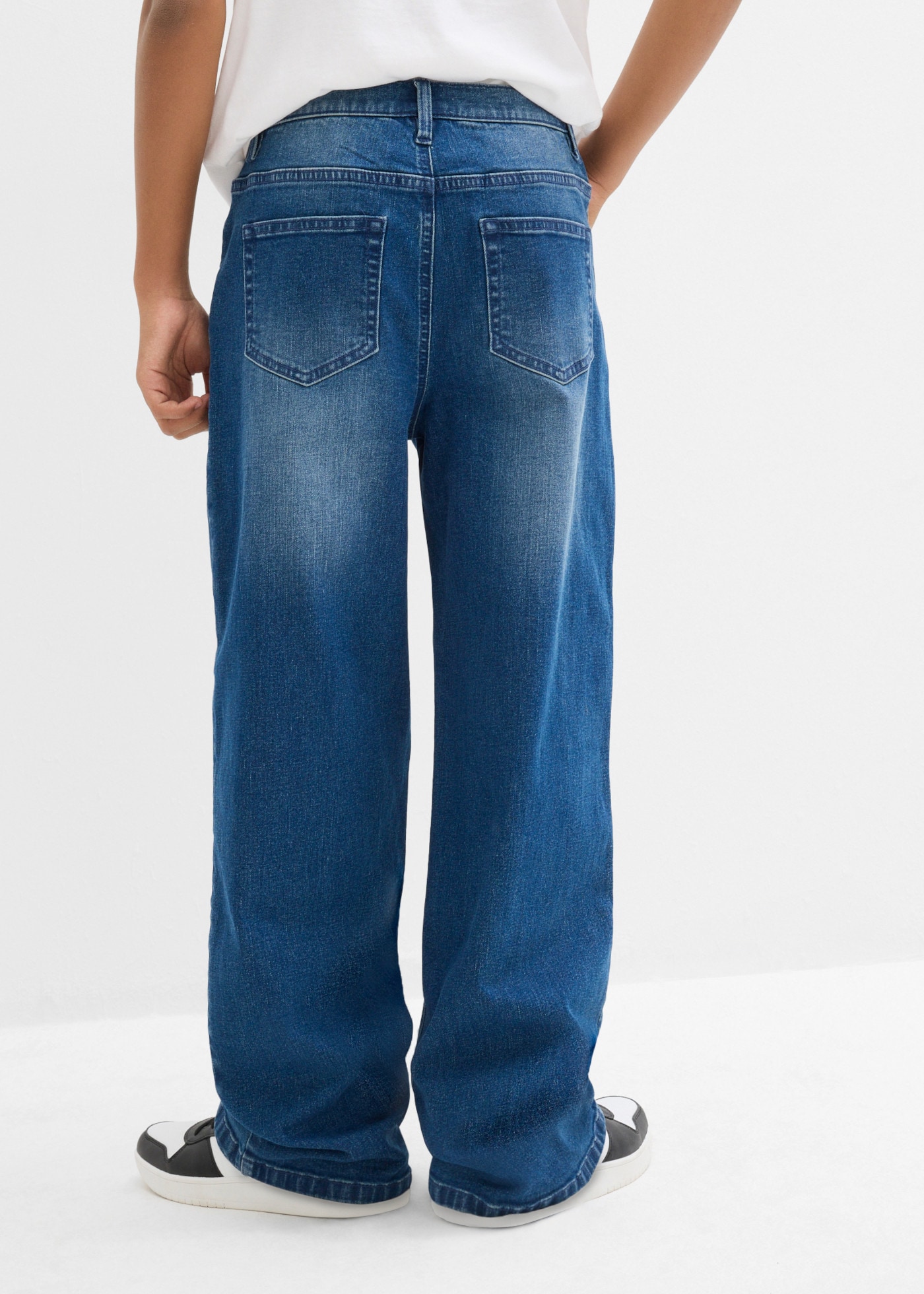 bonprix Loose-fit-Jeans für Kinder, aus robustem Denim, mit Baumwolle und Elasthan, Loose Fit