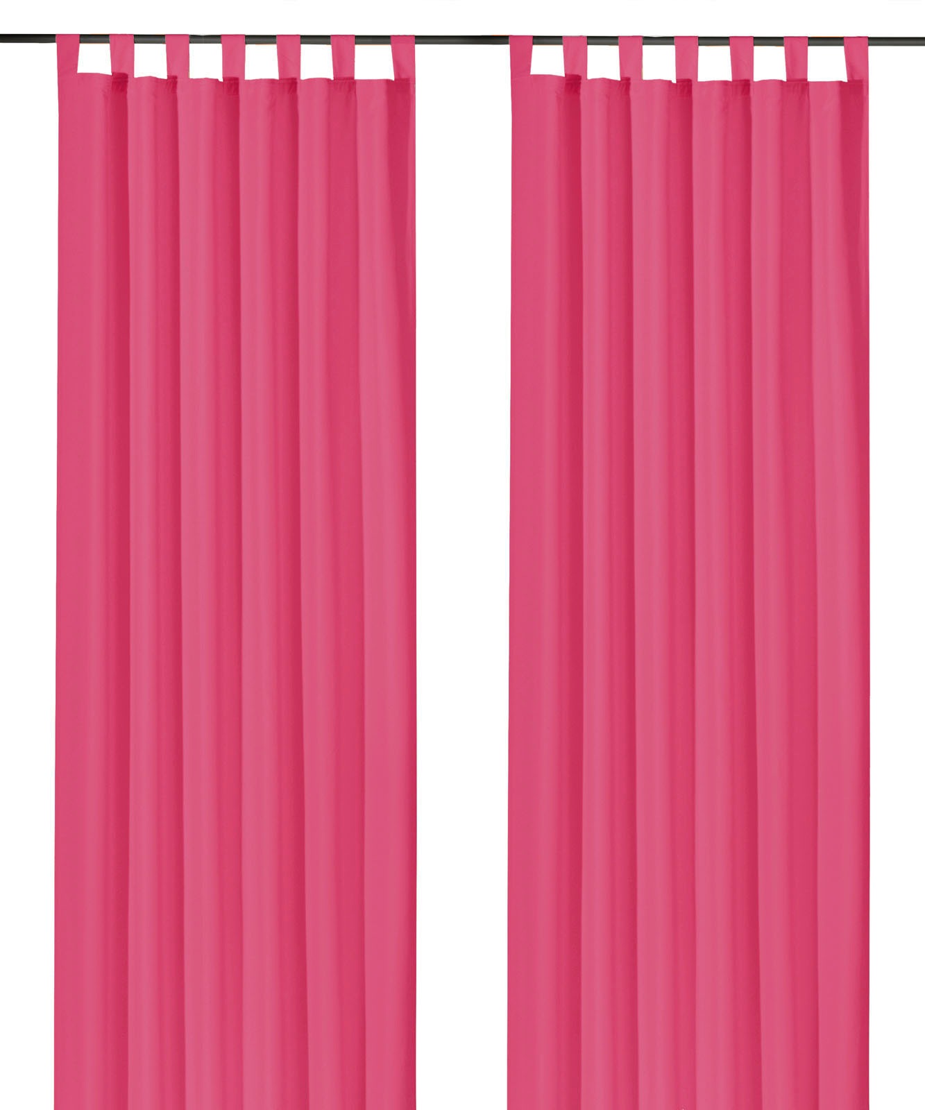 Vorhang WECKBRODT, B:140cm H:175cm, pink, Satin, Polyester, Badezimmer, Gardinen, "Vito", Microvelour, blickdicht, Unifarben, Gardine, Store