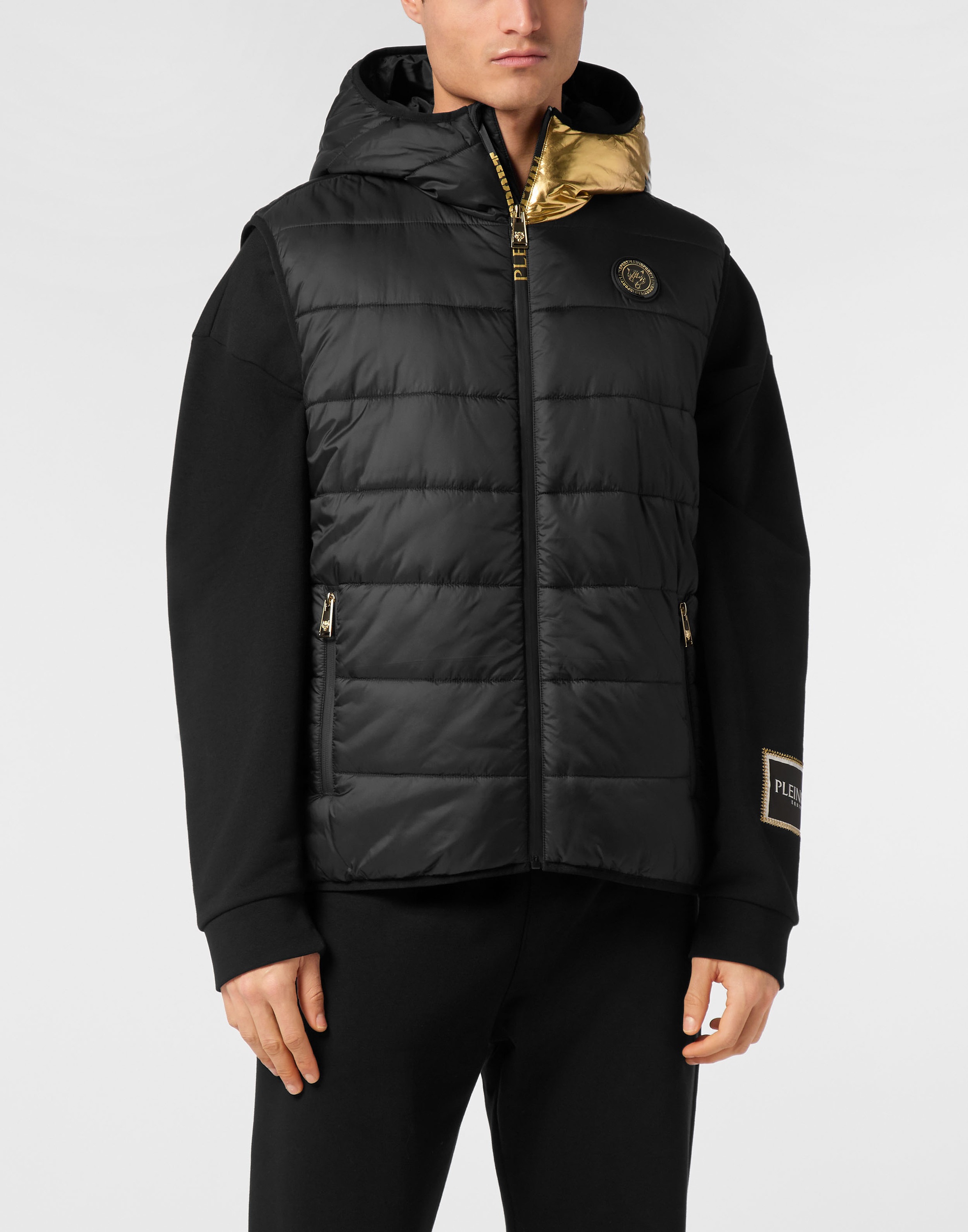 PLEIN SPORT Kurzweste "Vest Hoodie Laminated Scratch" günstig online kaufen