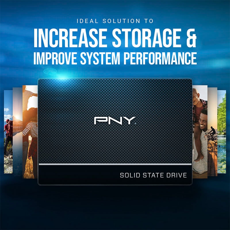 PNY interne SSD »CS900 2.5'' SATA III SSD 1TB«, 2,5 Zoll, Anschluss SATA II-SATA III