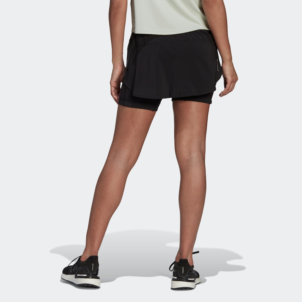 adidas Performance Laufshorts »RUN ICONS 3STREIFEN RUNNING SKORT«, (1 tlg.)