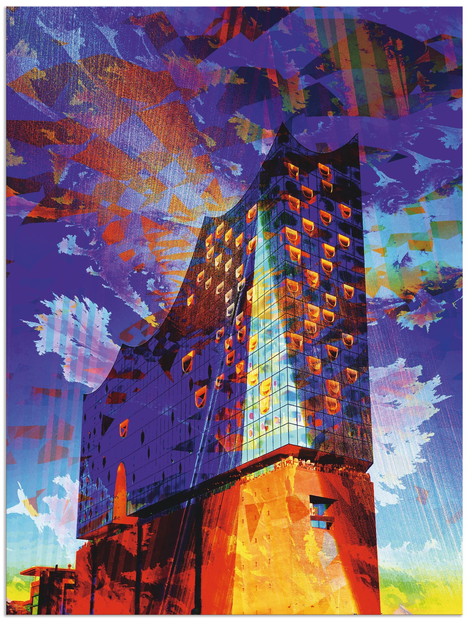 Artland Wandbild »Elbphilharmonie Hamburg IV«, in Größen oder Leinwandbild, (1 | BAUR Alubild, kaufen Wandaufkleber Poster als Gebäude, versch. St.)