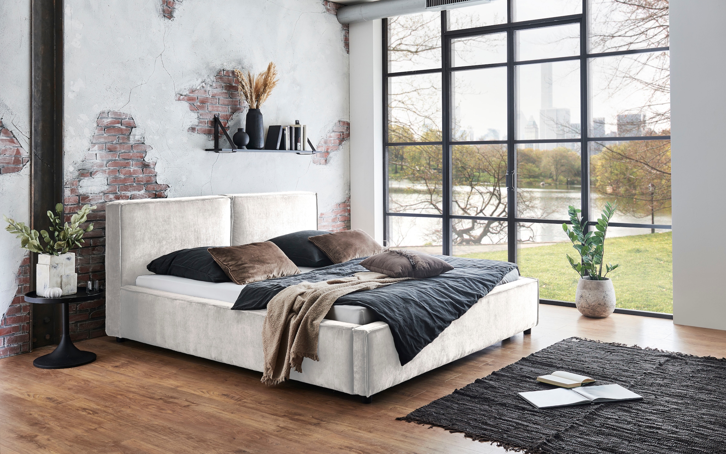 Home affaire Polsterbett "Silverwood" in morderner Optik und hoher Belastbarkeit