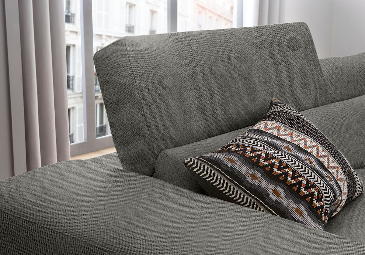 W.SCHILLIG Ecksofa »piedroo, Designsofa mit tollem Sitzkomfort, L-Form«, Kopfteilverstellung, wahlweise mit Sitztiefenverstellung, Breite 303cm