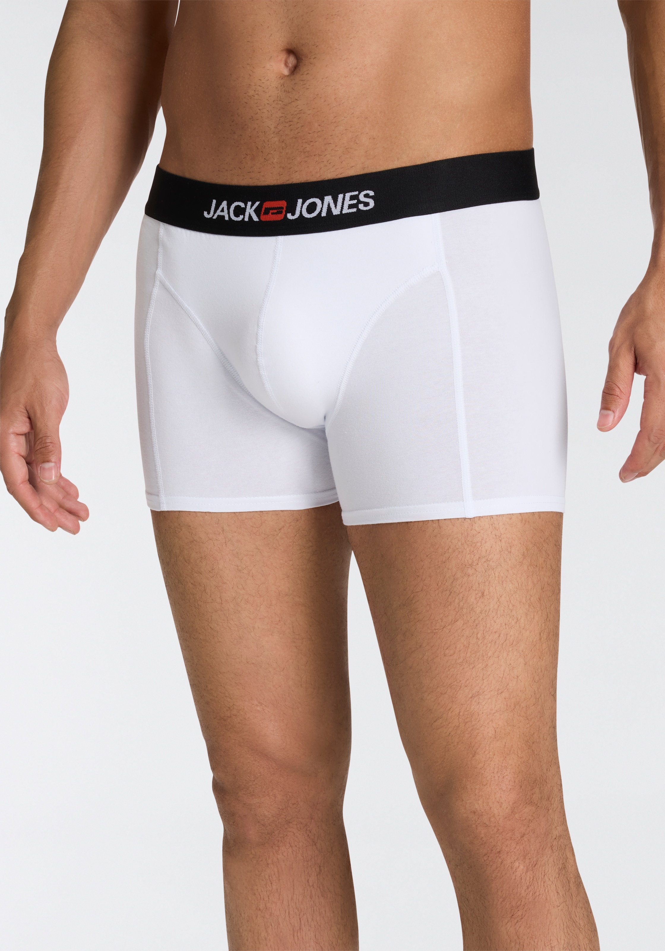 Jack & Jones Trunk »JACOLD – Boxershorts mit farbigem Bund im 6er-Pack« Packung, 6 Stk. tlg., Druck, modisch, regular fit, Jersey