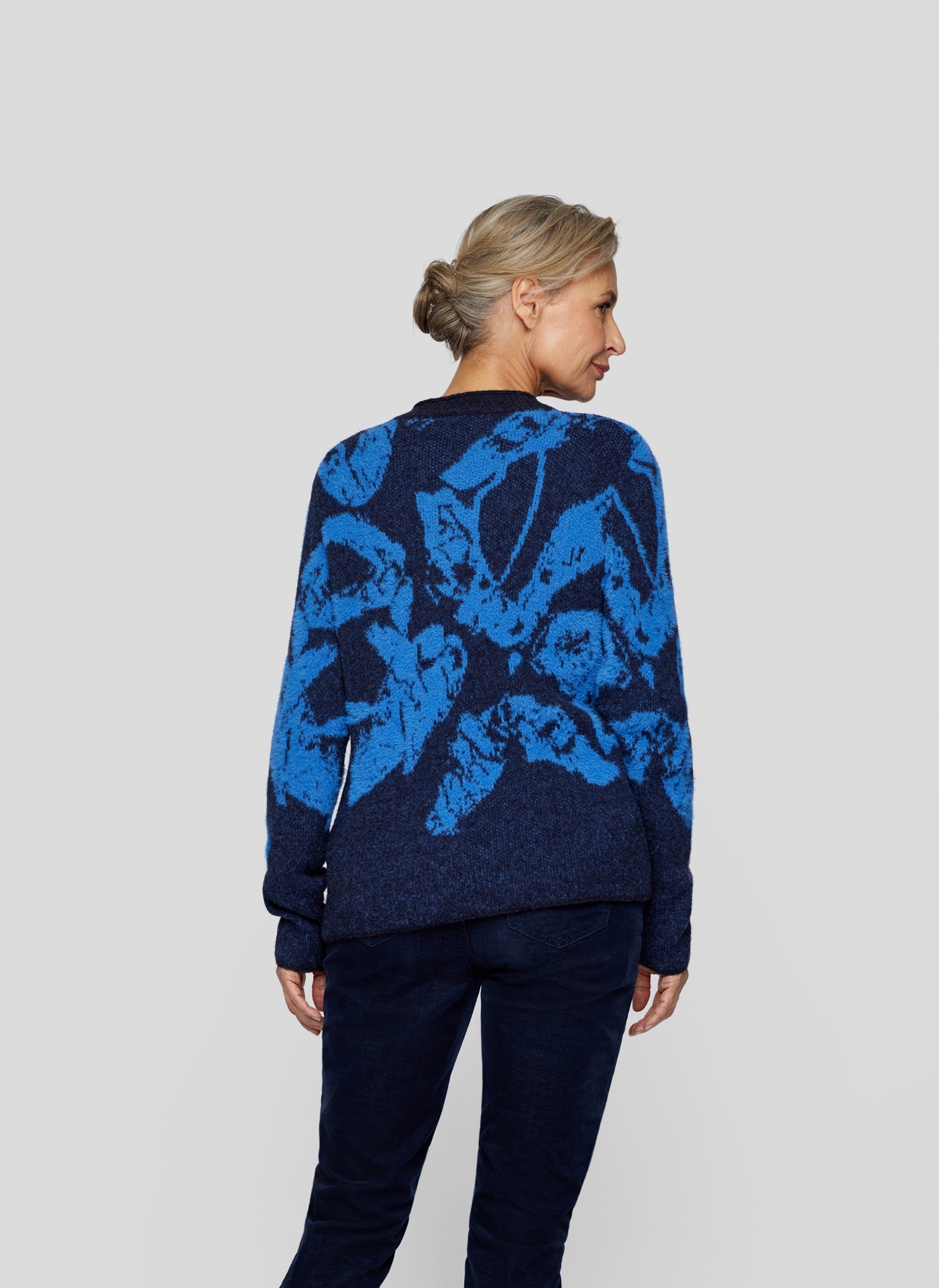 Rabe Strickpullover »RABE Pullover mit floralem Jacquardmuster«