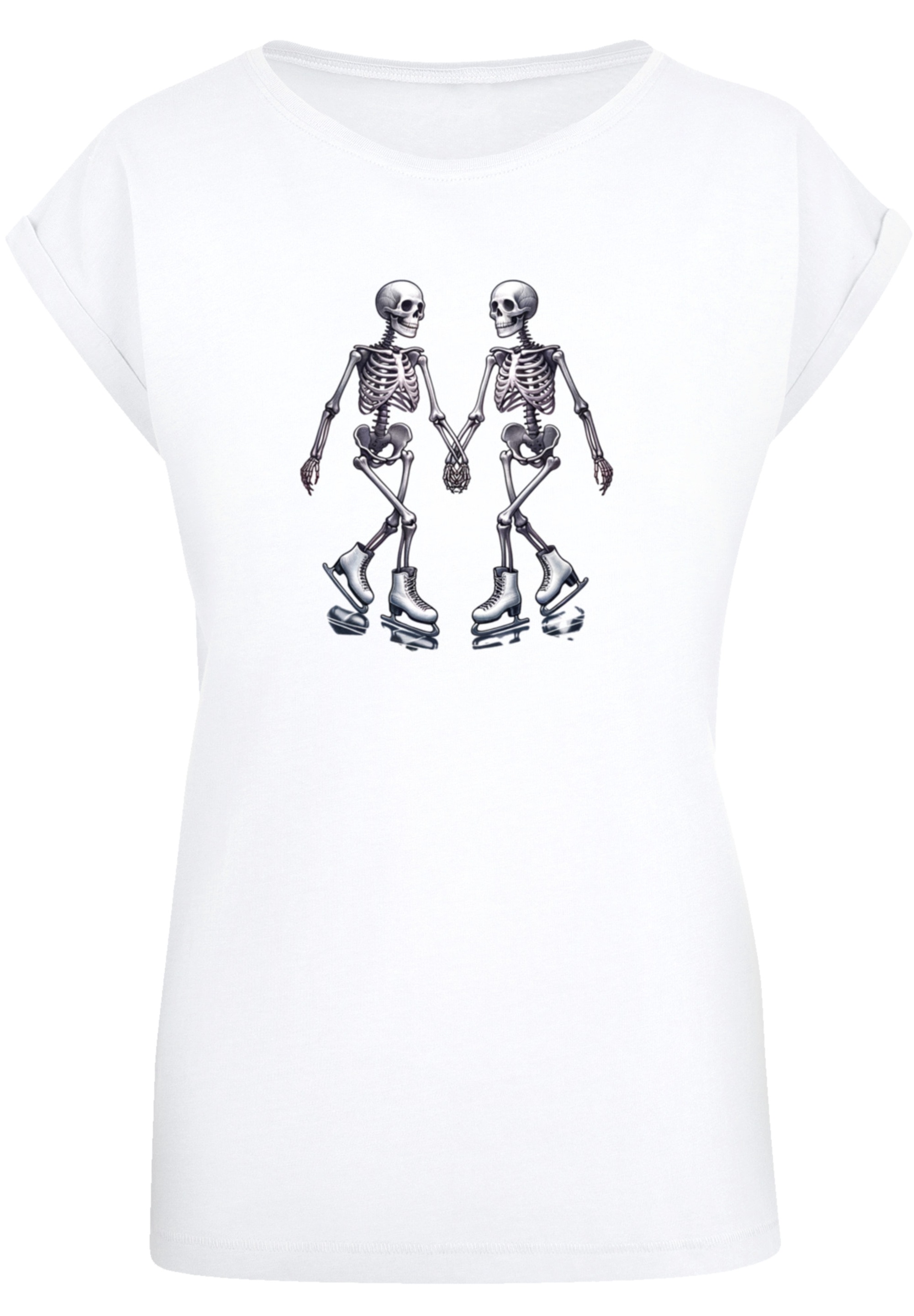 F4NT4STIC T-Shirt »Skelettpaar Eislaufen Valentinstagsgeschenk« Premium Qualität