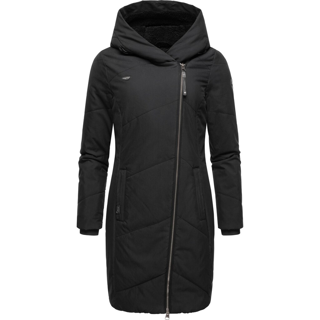 Ragwear Wintermantel »Gordon Long«, gesteppter Winterparka mit asymmetrischem Kragen