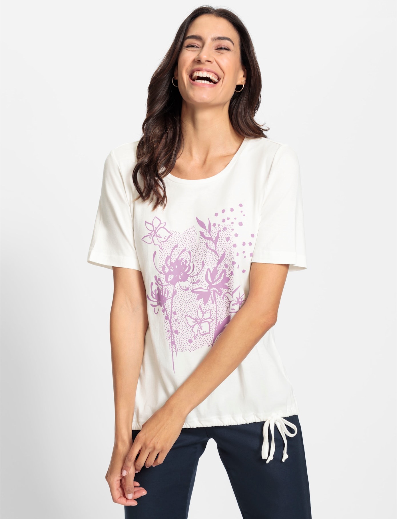 Inspirationen Rundhalsshirt »Kurzarm-Shirt«, (1 tlg.)