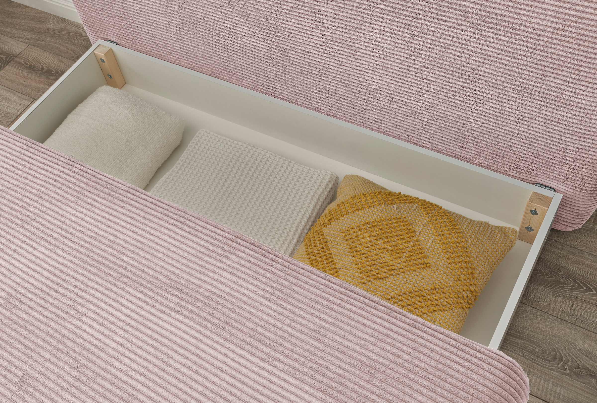 ED EXCITING DESIGN Schlafsofa »Charlie«, Schlafsessel mit Bettkasten & 1 Rückenkissen