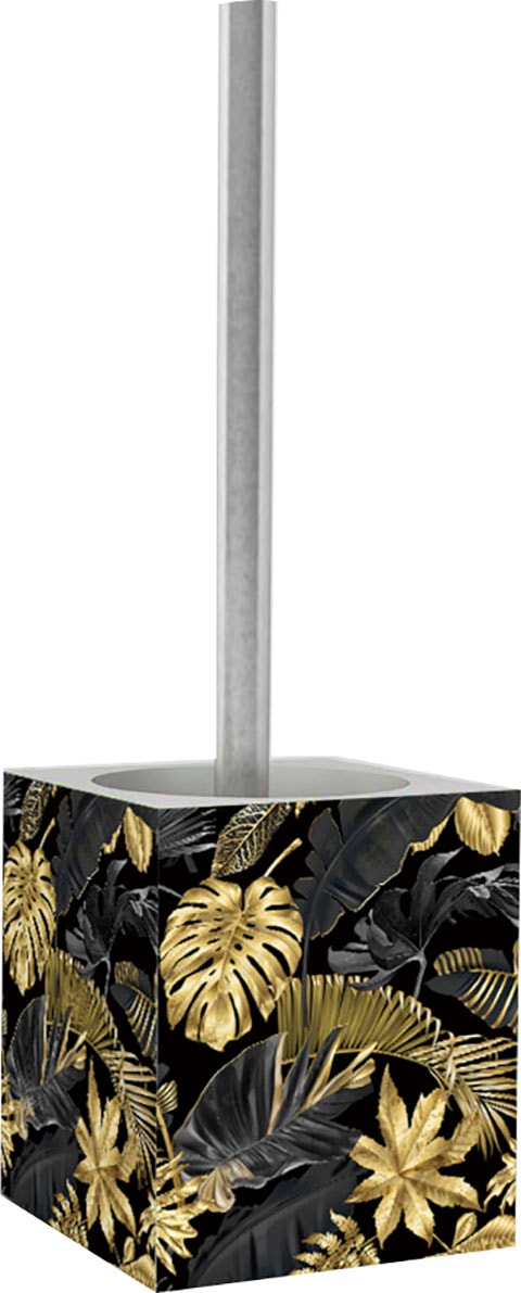 Sanilo Badaccessoire-Set »Golden Leaves«, (Kombi-Set, 2 tlg.), modernes Design, kräftige farben, hochwertiges Material