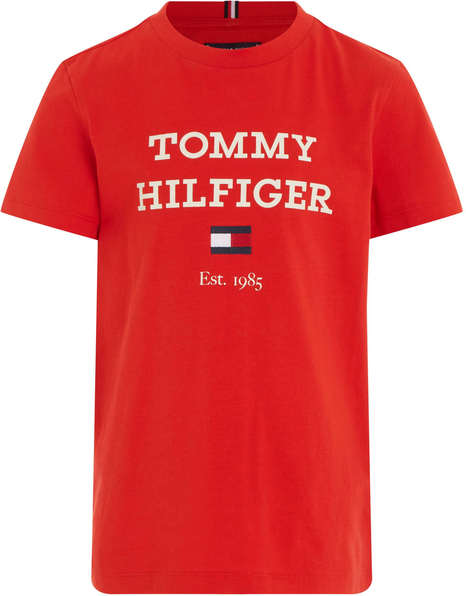 LOGO Hilfiger Logoschriftzug Friday T-Shirt TEE mit S/S«, Black großem | BAUR »TH Tommy