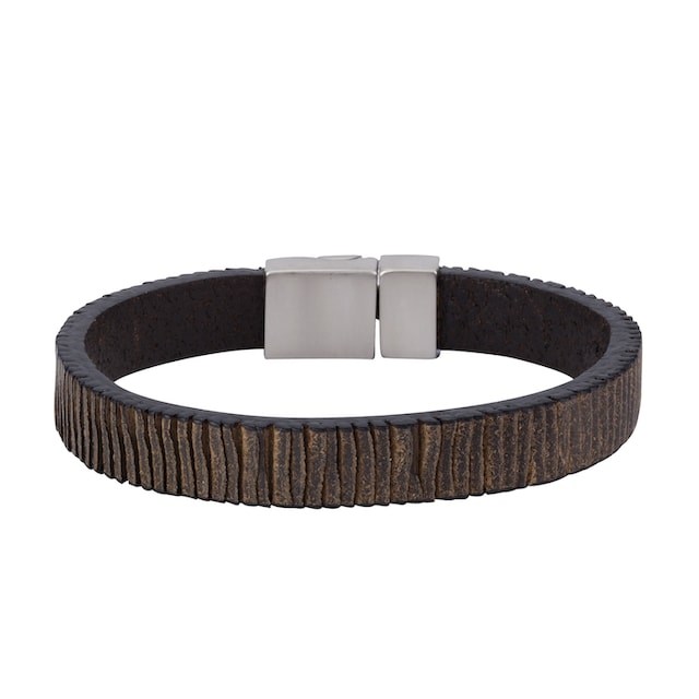 NOX Armband »Leder schwarz Edelstahl« kaufen | BAUR