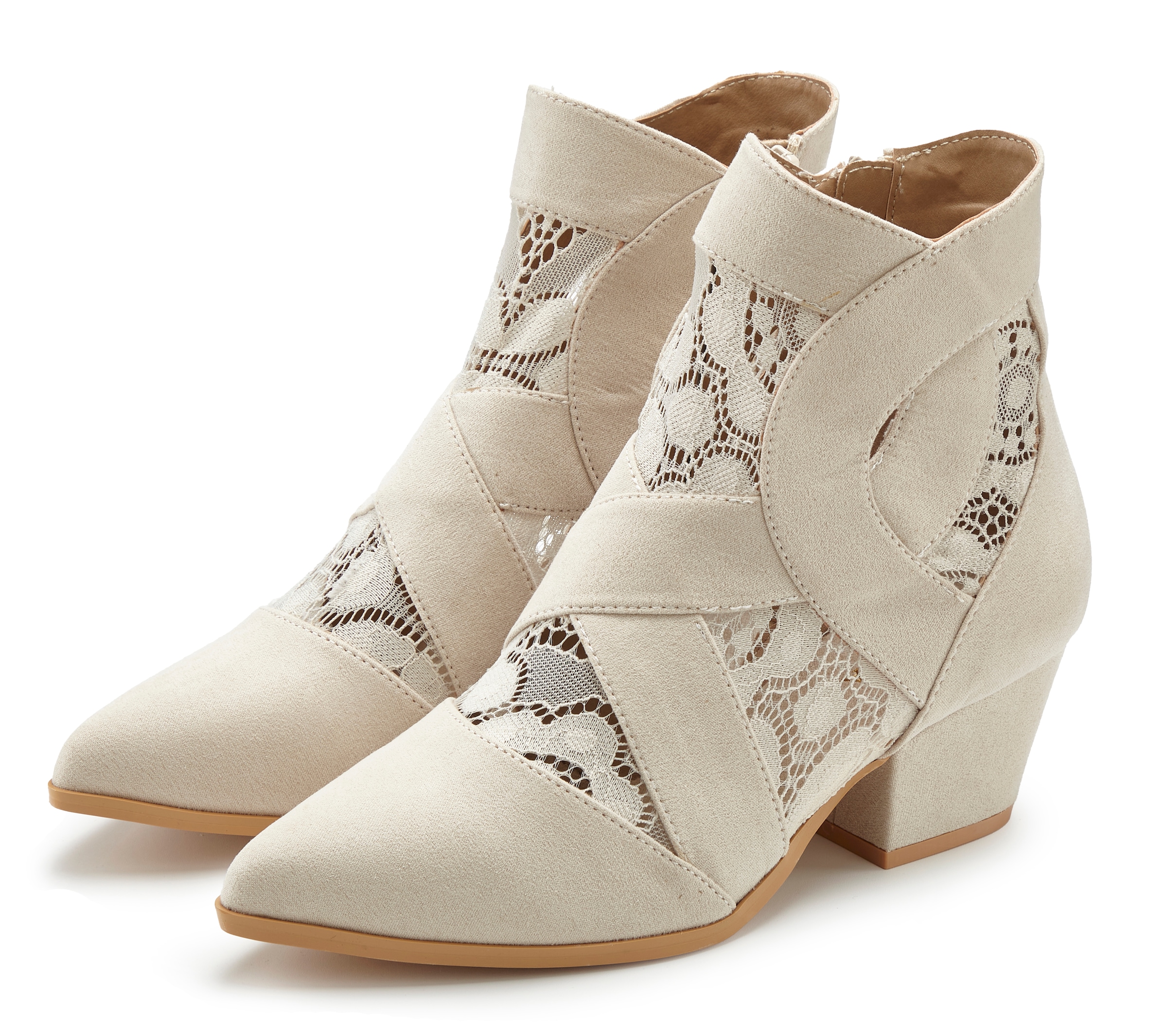 LASCANA Stiefelette mit Spitze & bequemen Blockabsatz, Cowboy Boots, Wester günstig online kaufen