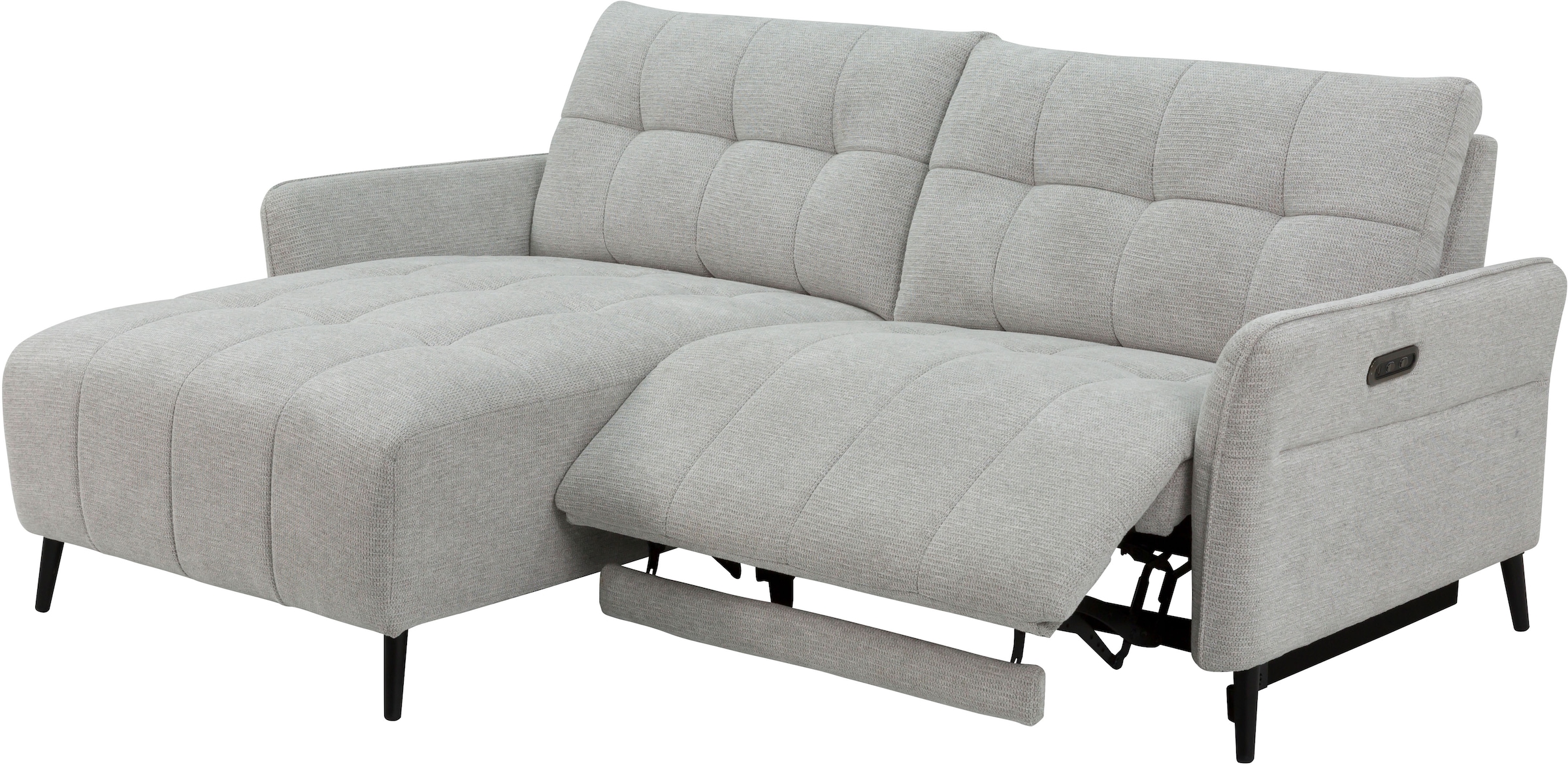 INOSIGN Ecksofa »DENIO 3-Sitzer, L-Form (Breite 209cm), elektr. Relaxfunktion, USB-A/C«, Liegefunktion durch Recliner, Federkernpolsterung
