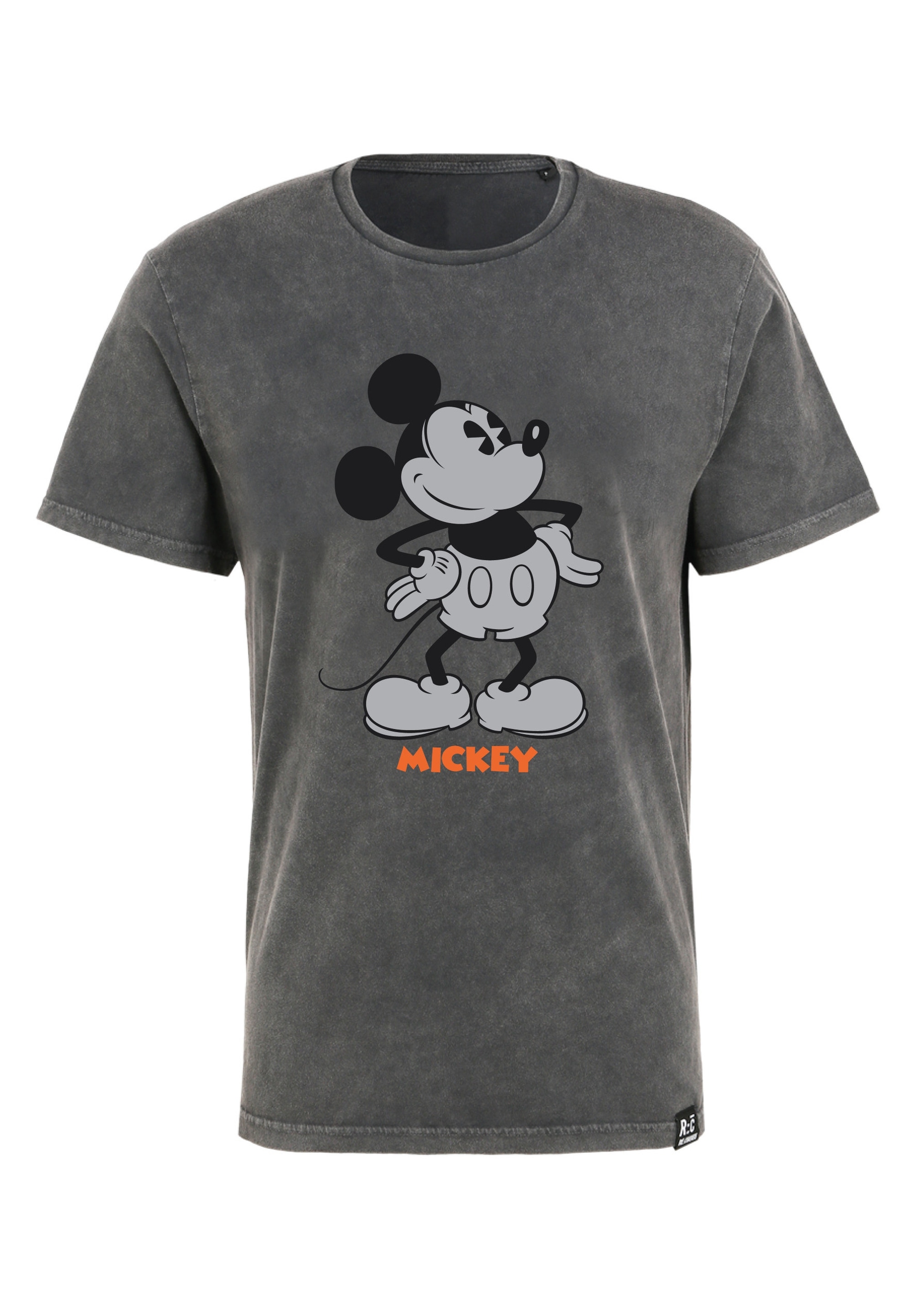 Recovered T-Shirt »Disney Mickey Mouse Vintage Hand On Hips Washed«, (1 tlg.), im angesagten Vintage-Stil