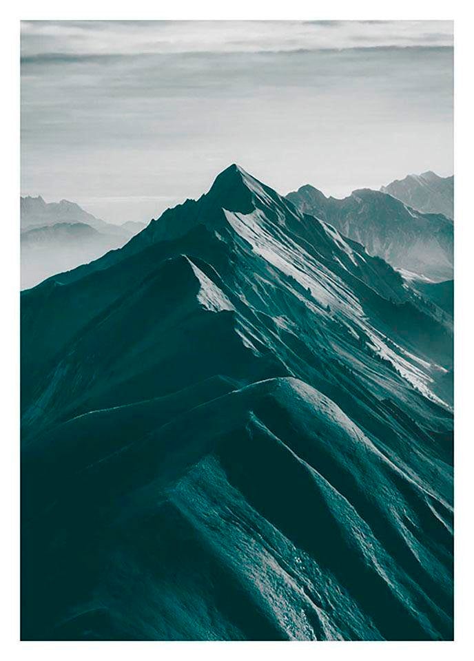 Komar Bild "Mountain Top" Natur 1 Stk. tlg. Wandbild zur Dekoration - ohne Rahmen