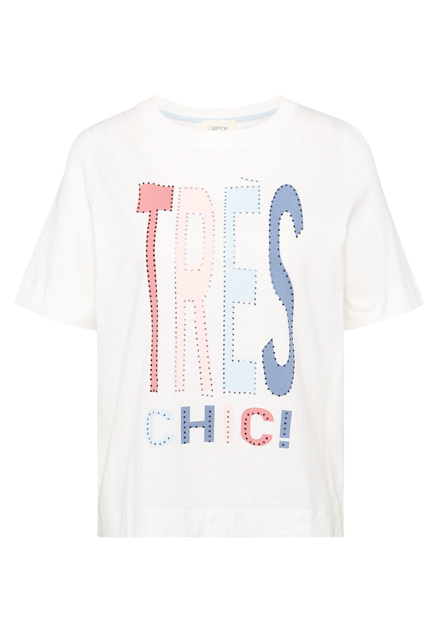 Cartoon Kurzarmshirt »Cartoon Damen Printshirt mit Rundhalsausschnitt«, (1 tlg.), Hotfix