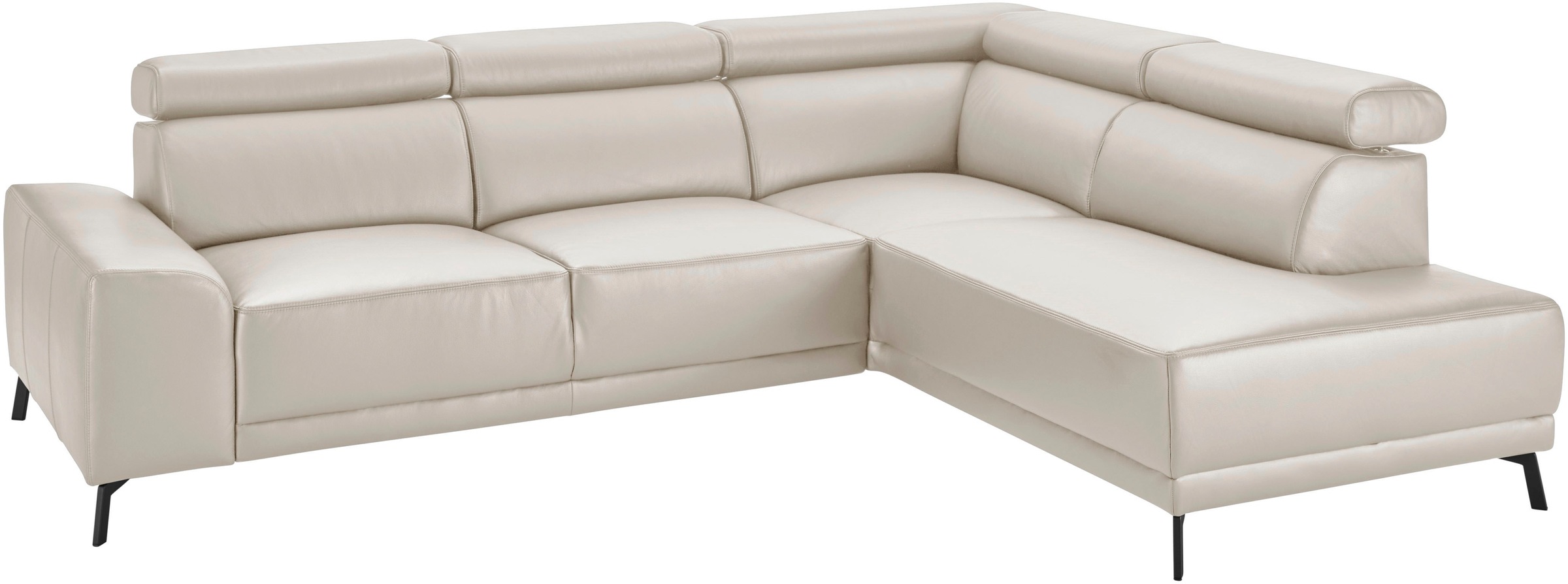 3C Candy Ecksofa »Greve modern und bequem, inkl. manueller Kopfteilverstellung, L-Form«, wahlweise mit motorischem Sitzvorzug