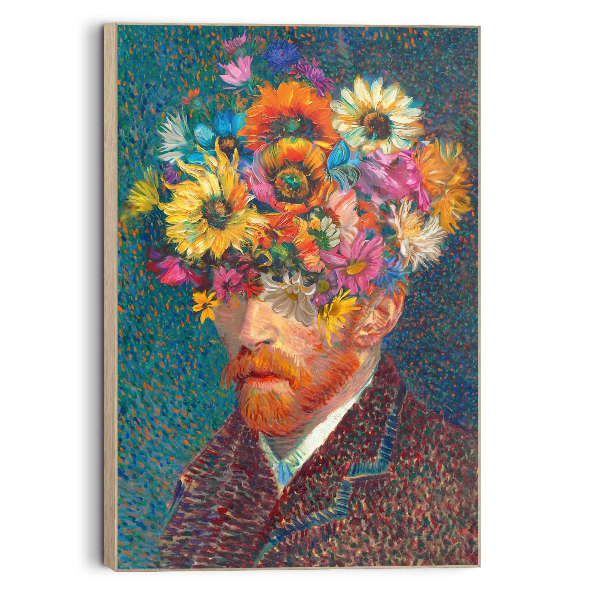 Reinders Wandbild "Blumen Van Gogh", Wohnzimmer - Schmetterlinge - Mehrfarb günstig online kaufen